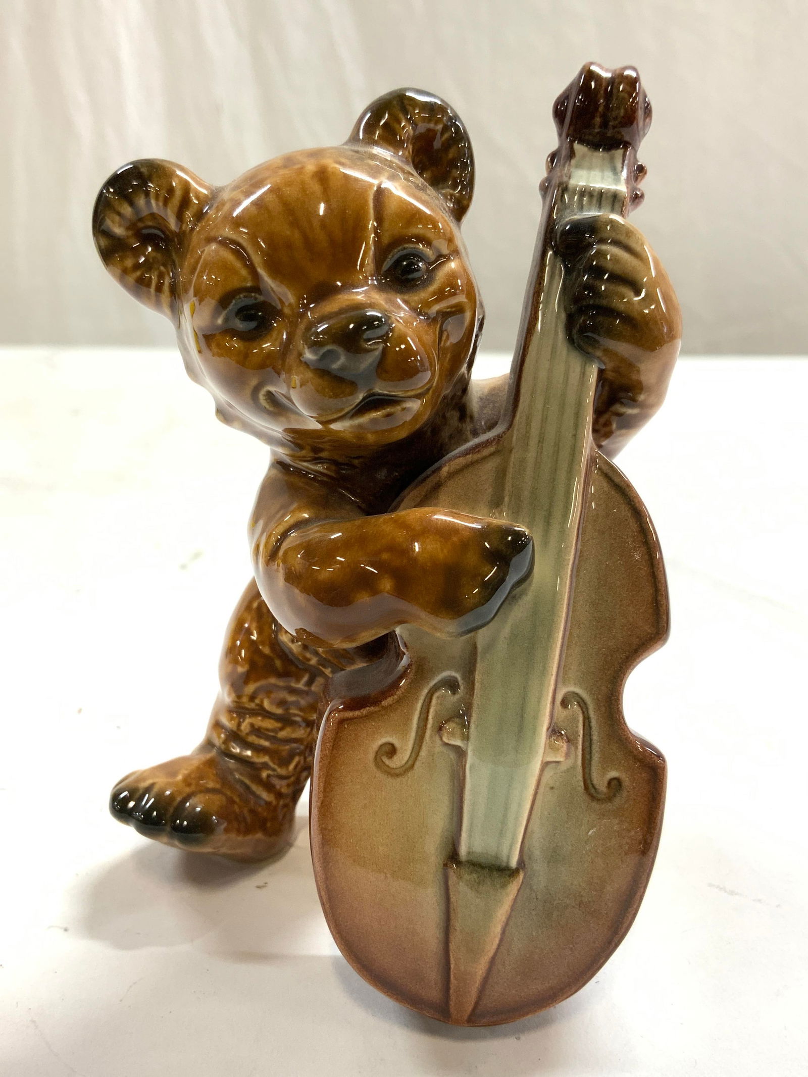 GOEBEL Bear W Cello Ceramic Figure W GERMANY (1 of 7)