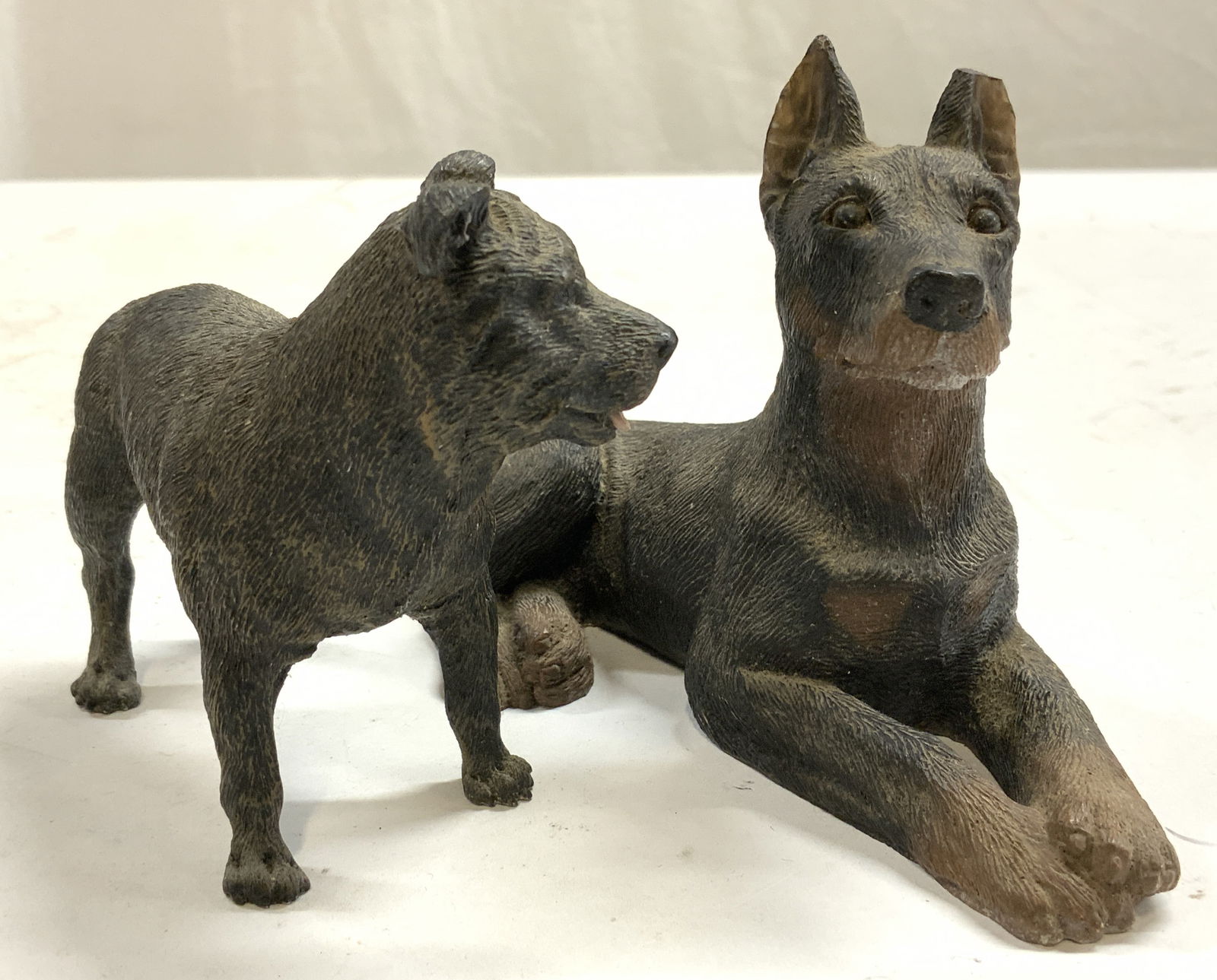 Lot 2 Vntg Resinous Dog Figurals (1 of 9)