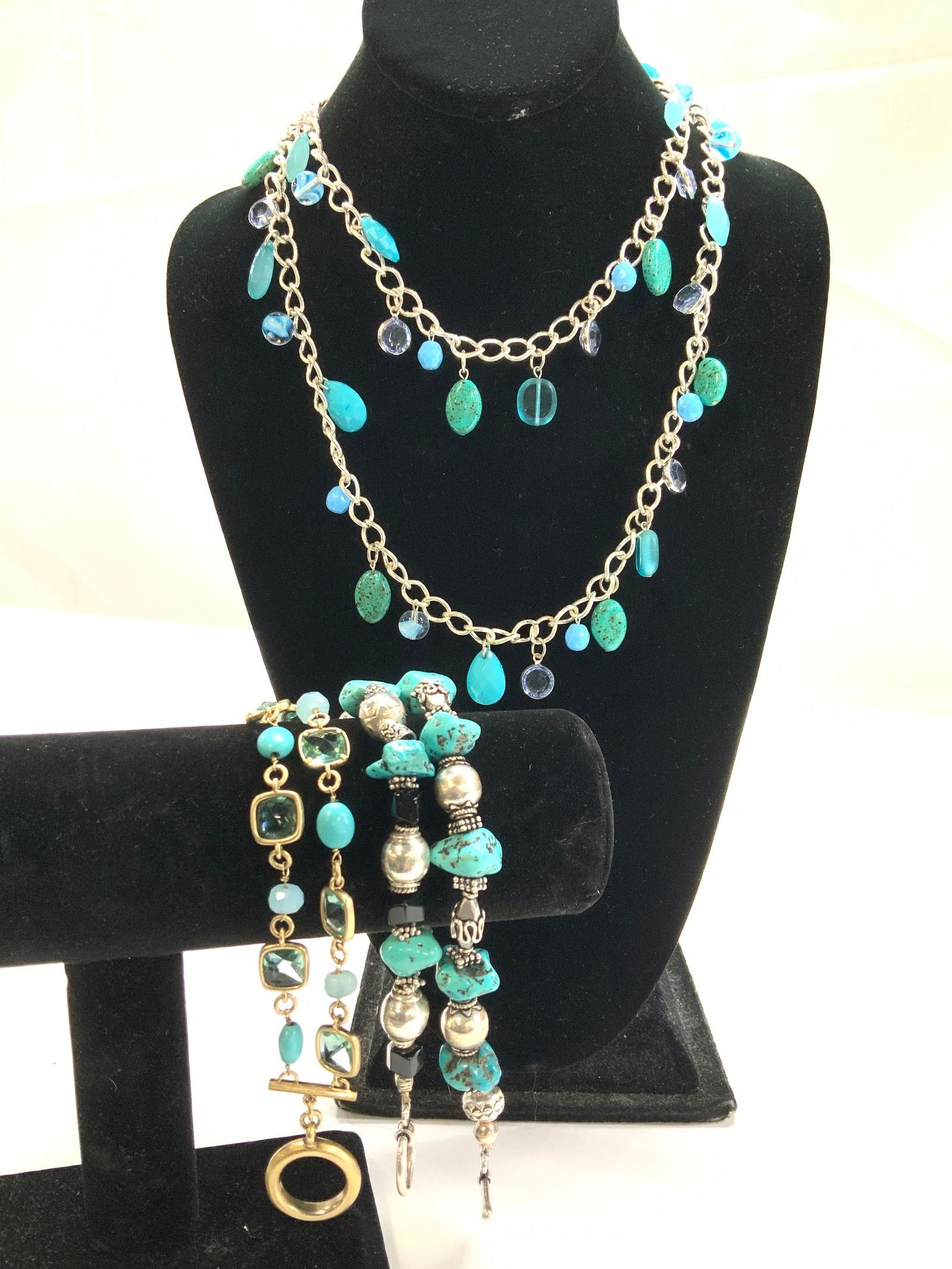 Ellen Tracy, Turquoise, Sterling Silver Jewelry, 4 (1 of 9)