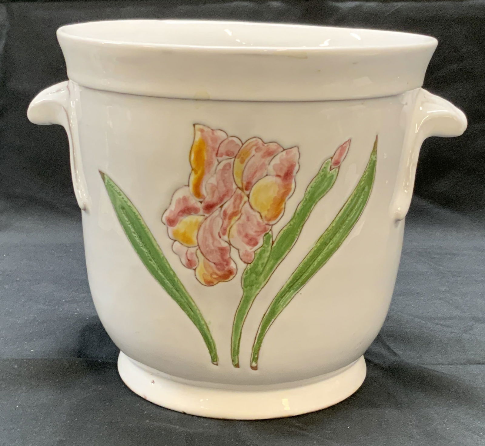 Hand Painted Floral Ceramic Planter, Italy (1 of 6)