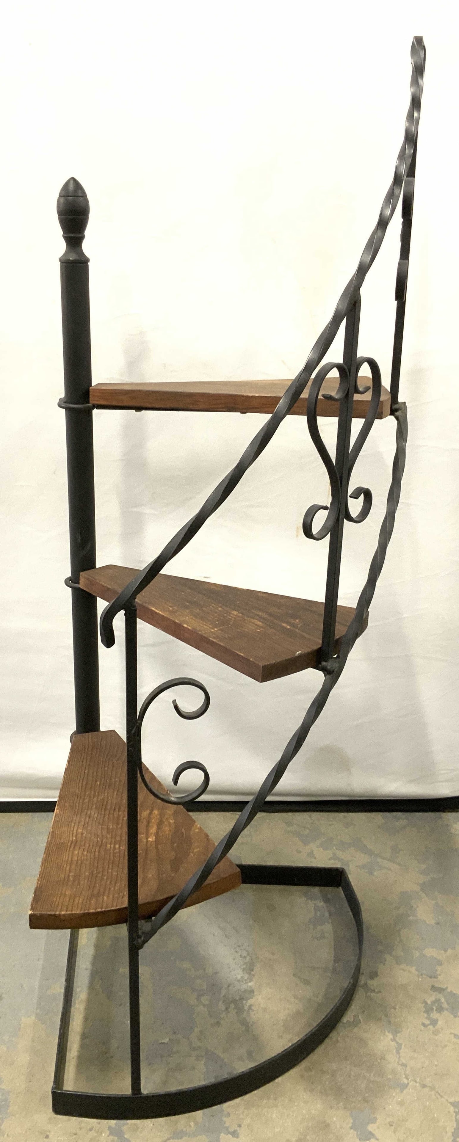 Wood & Metal Library Steps w Handrail (1 of 8)