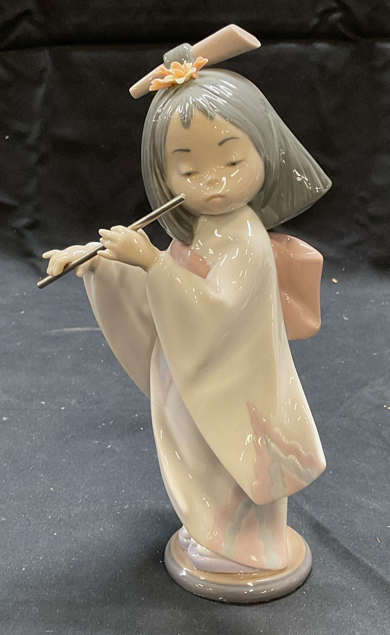 Lladro Porcelain Playing the Flute Figural, Spain (1 of 7)