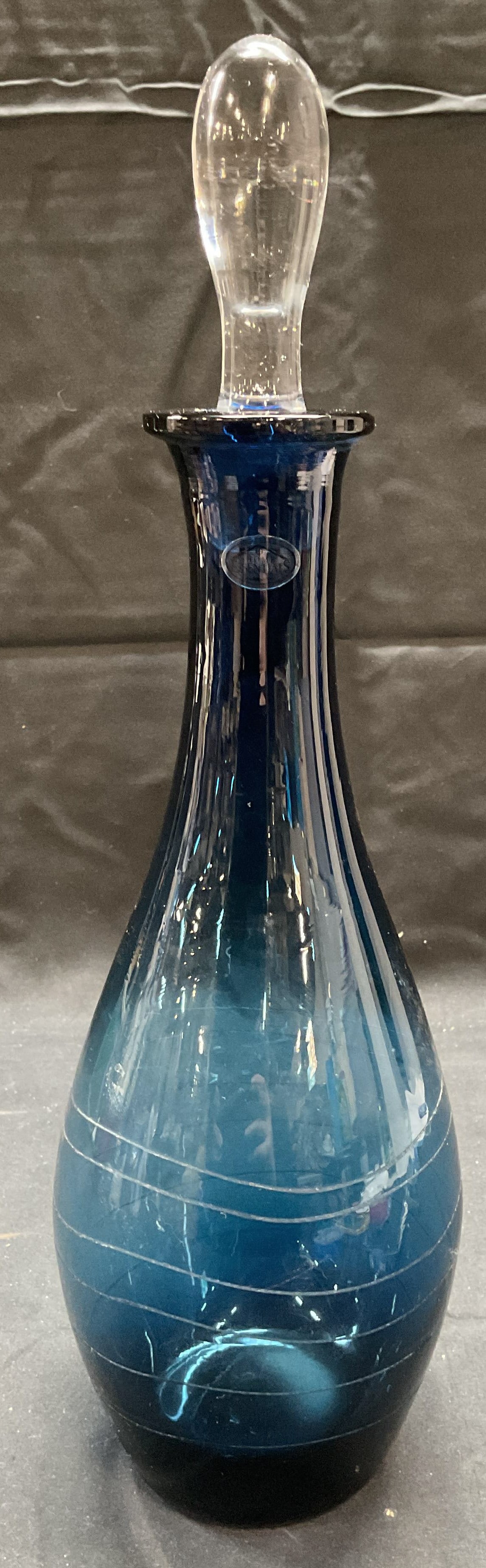 Home Essential Blue Etched Glass Decanter (1 of 6)