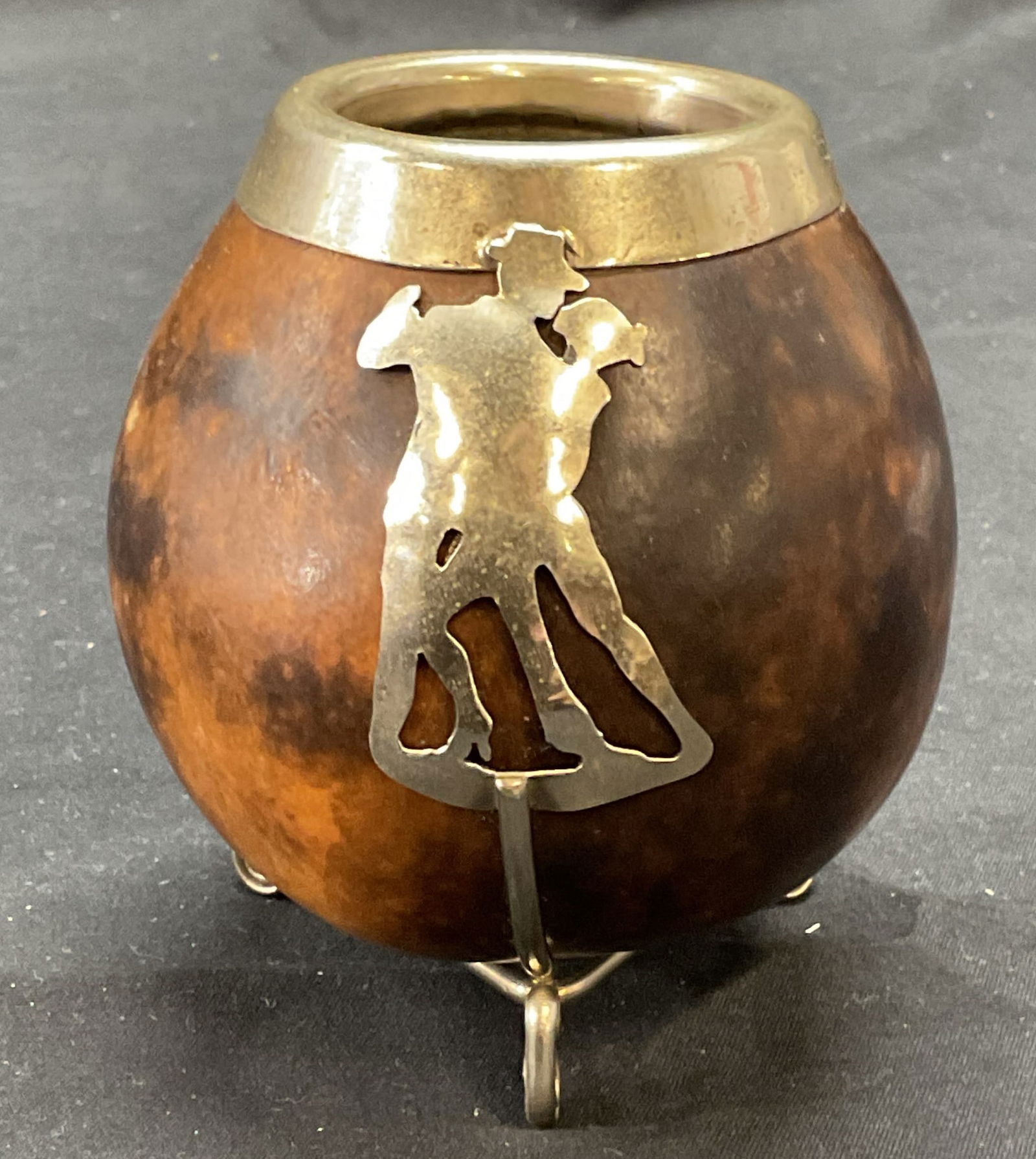 Vintage Yerba Mate Gourd Cup, Argentina (1 of 6)