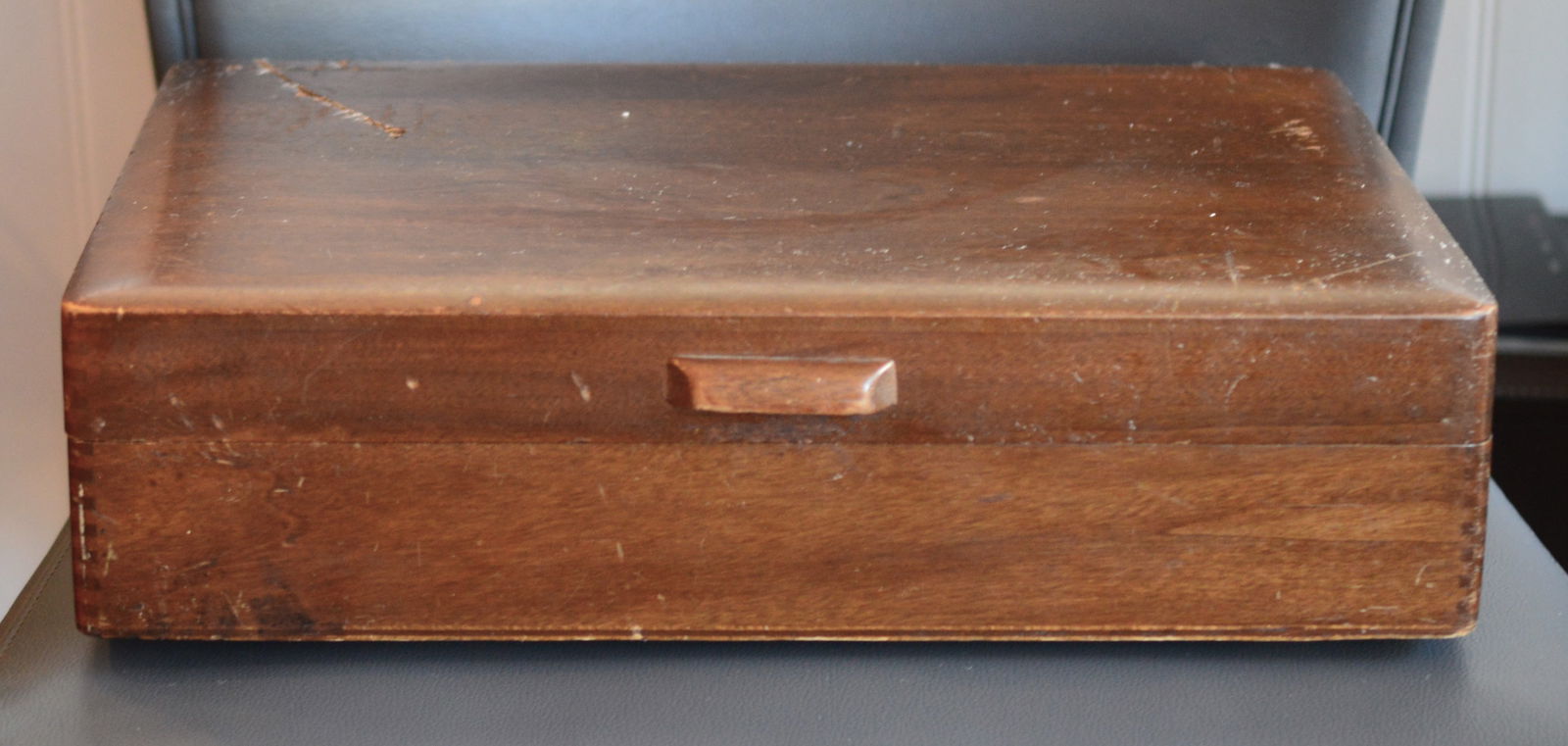 Wood Box Used for Flatware Storage (1 of 3)