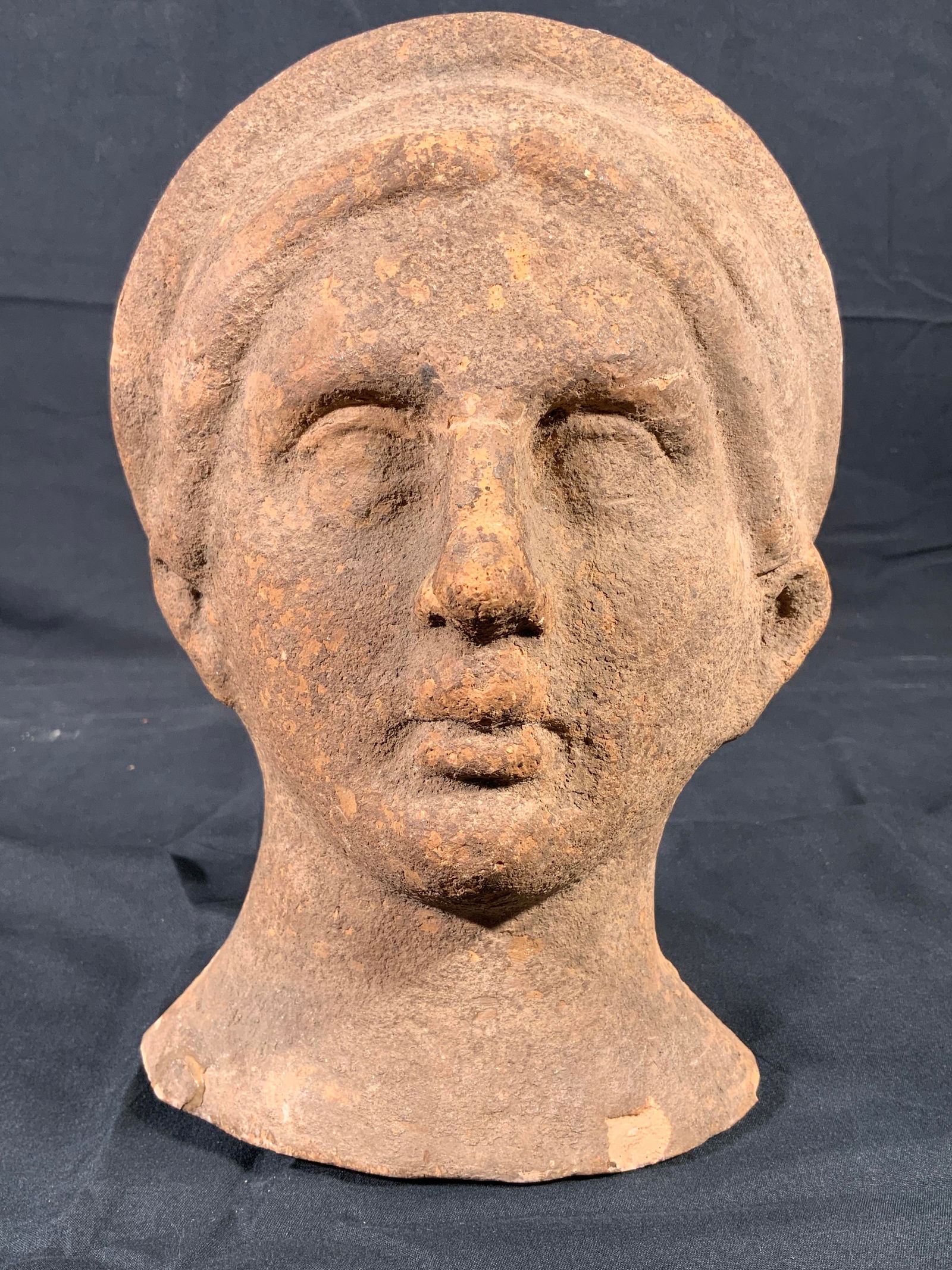 Womans Head Terracotta Statue (1 of 8)