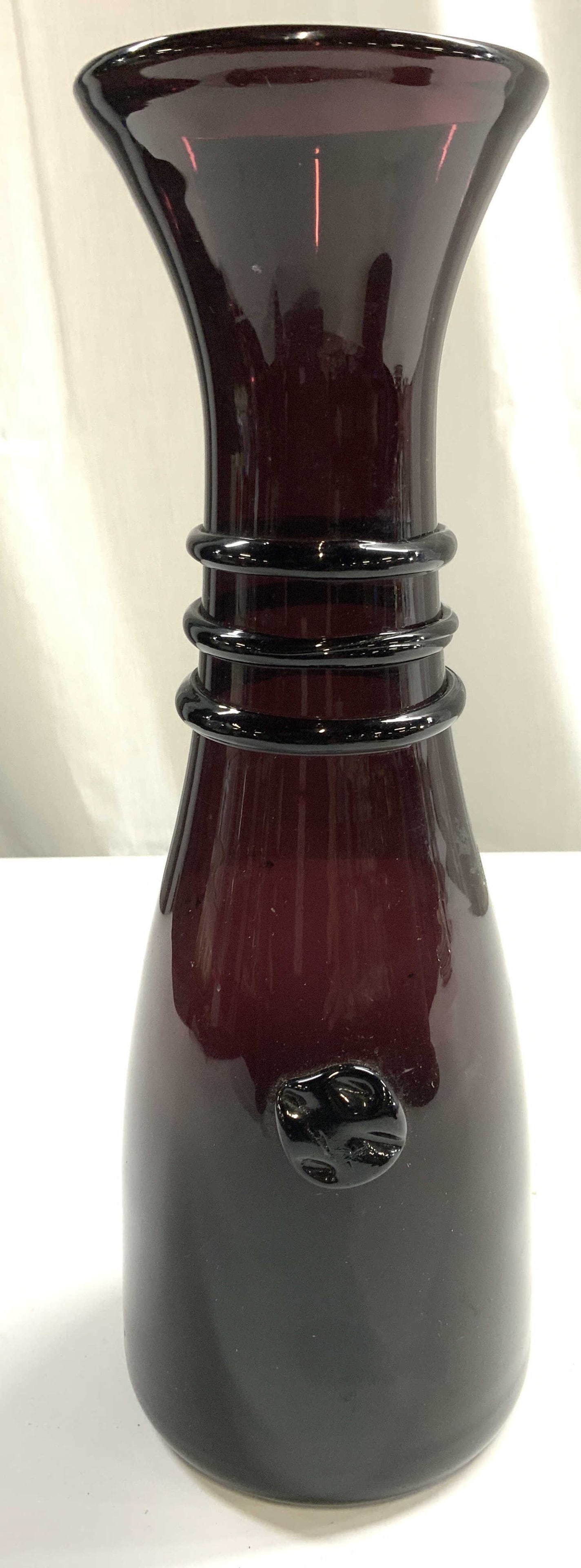 Hand Blown Amethyst Art Glass Vase Vessel (1 of 6)