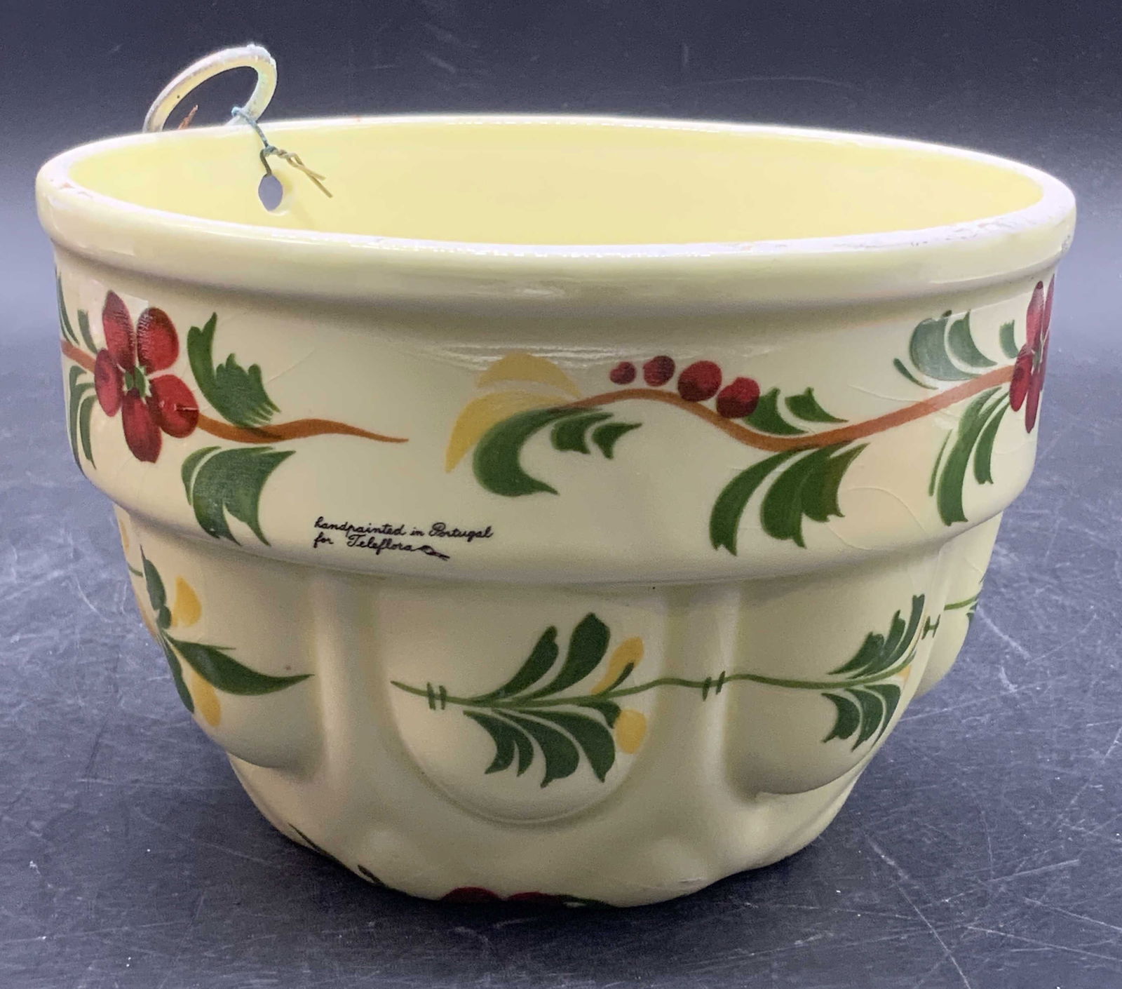 TELEFLORA Vtg Hand Painted Ceramic Jello Mold, PT (1 of 7)