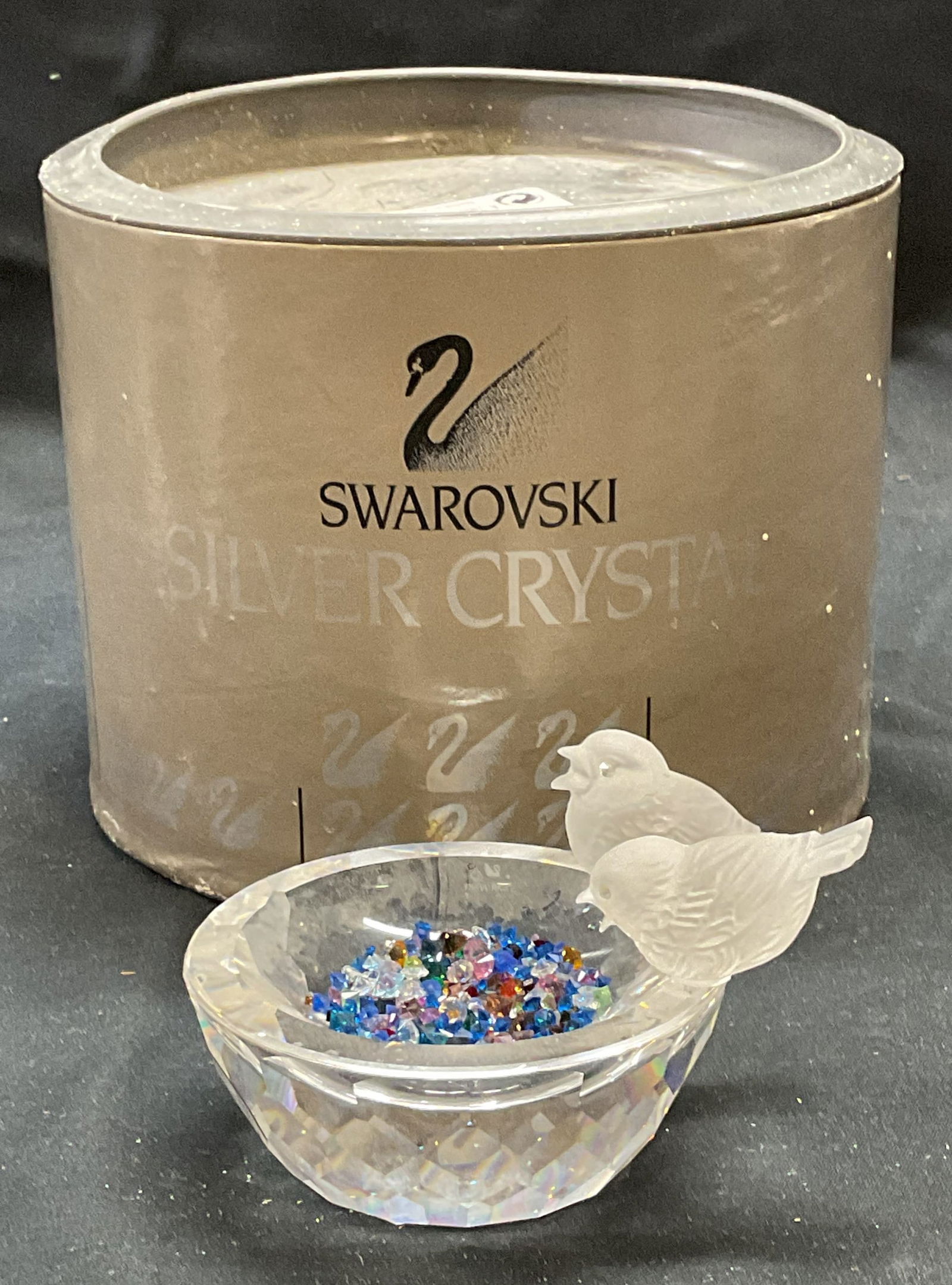 Swarovski Crystal Bird Bath Figurine Trinket Dish (1 of 7)