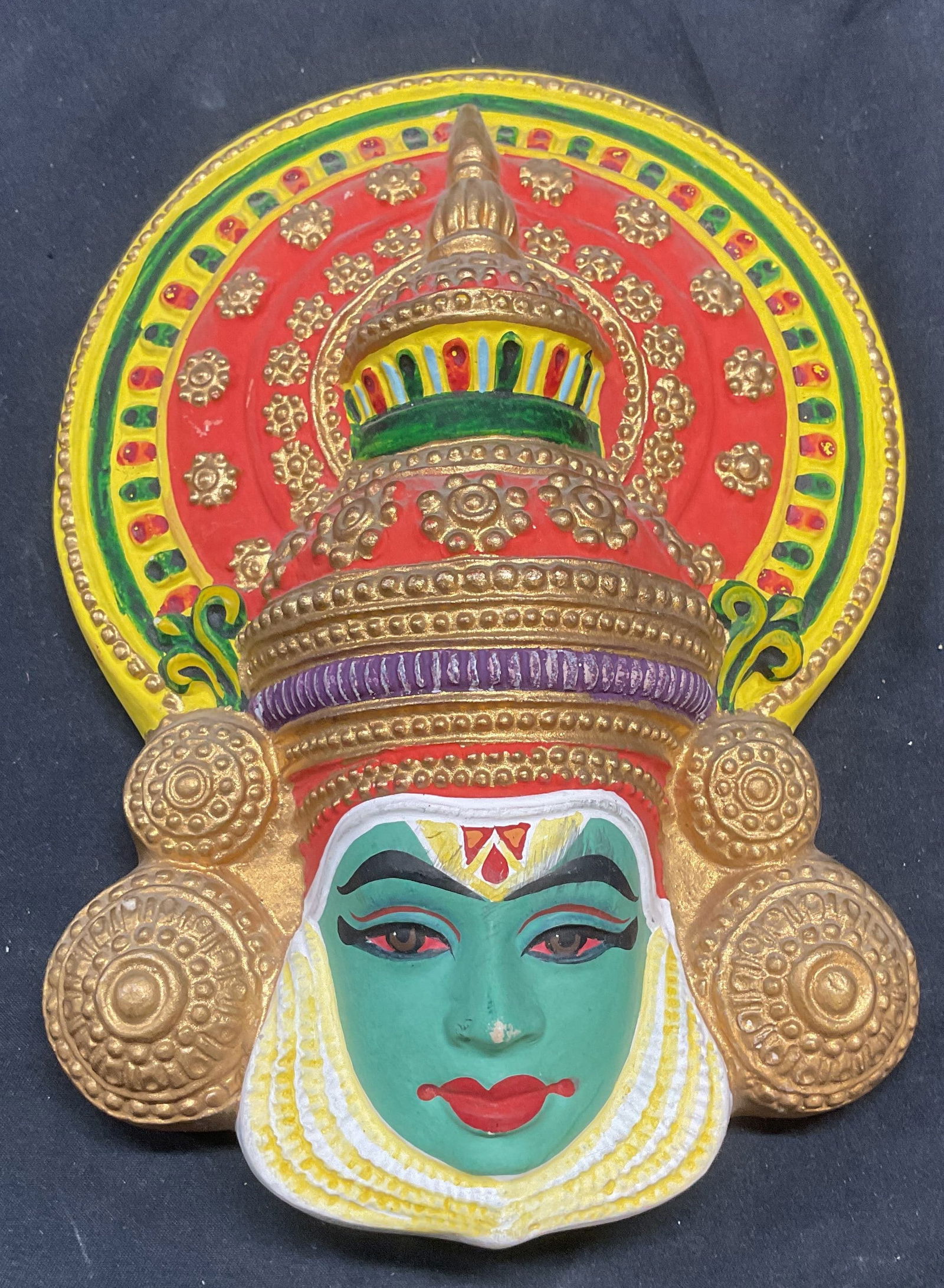 Hand Painted Kathakali Mask Wall Hanging (1 of 6)