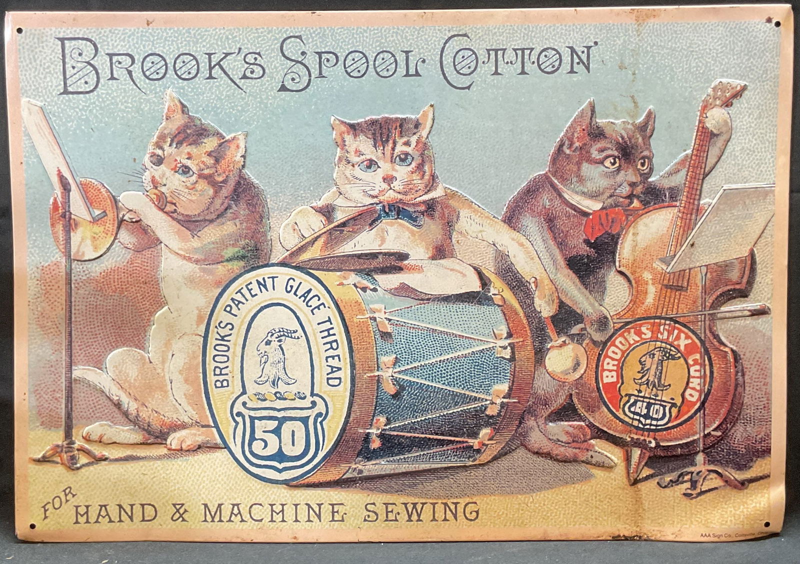 Brooks Spool Cotton Advertisement Metal Sign (1 of 6)