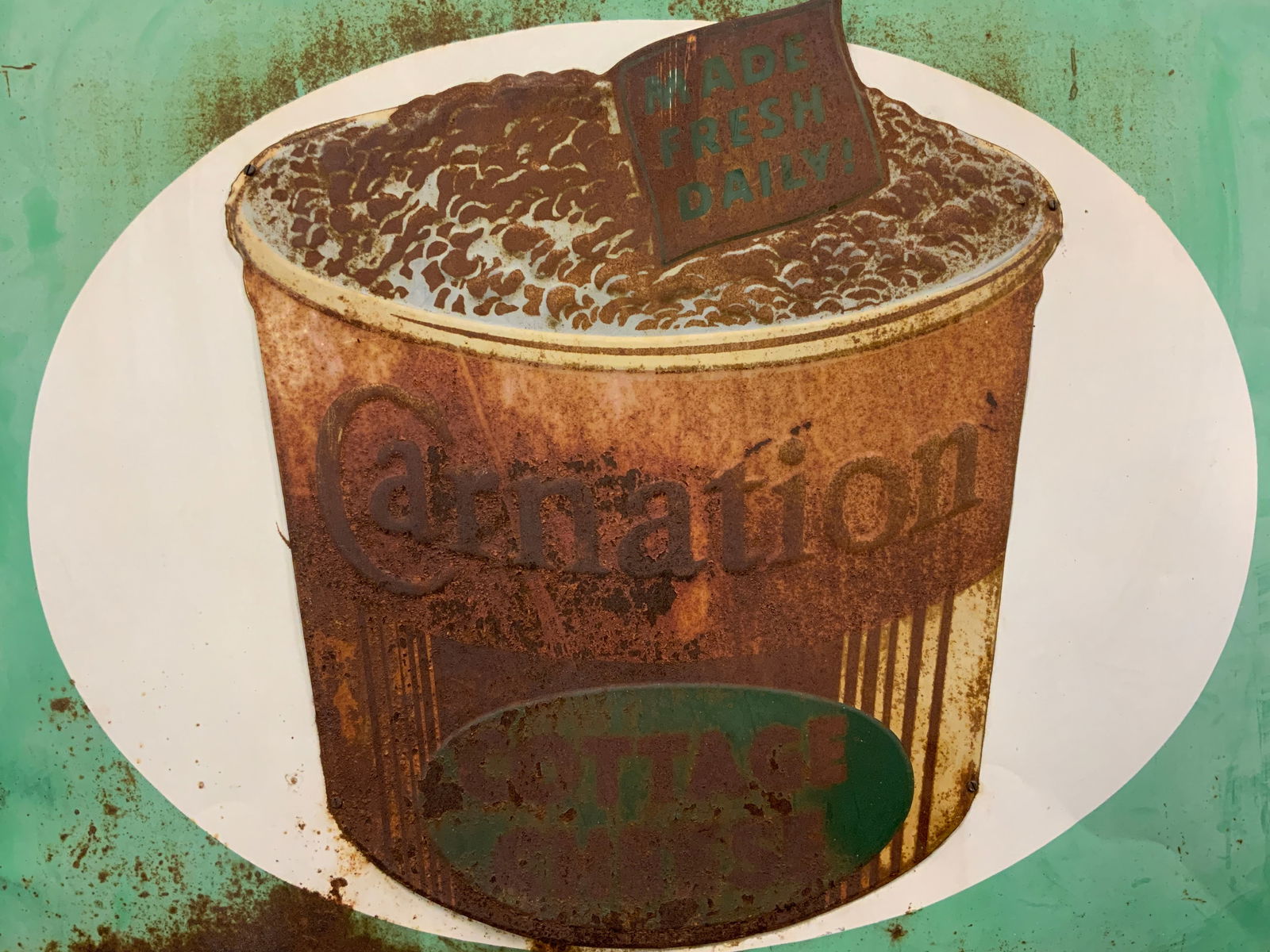 Vintage Carnation Cottage Cheese Framed Sign (1 of 8)