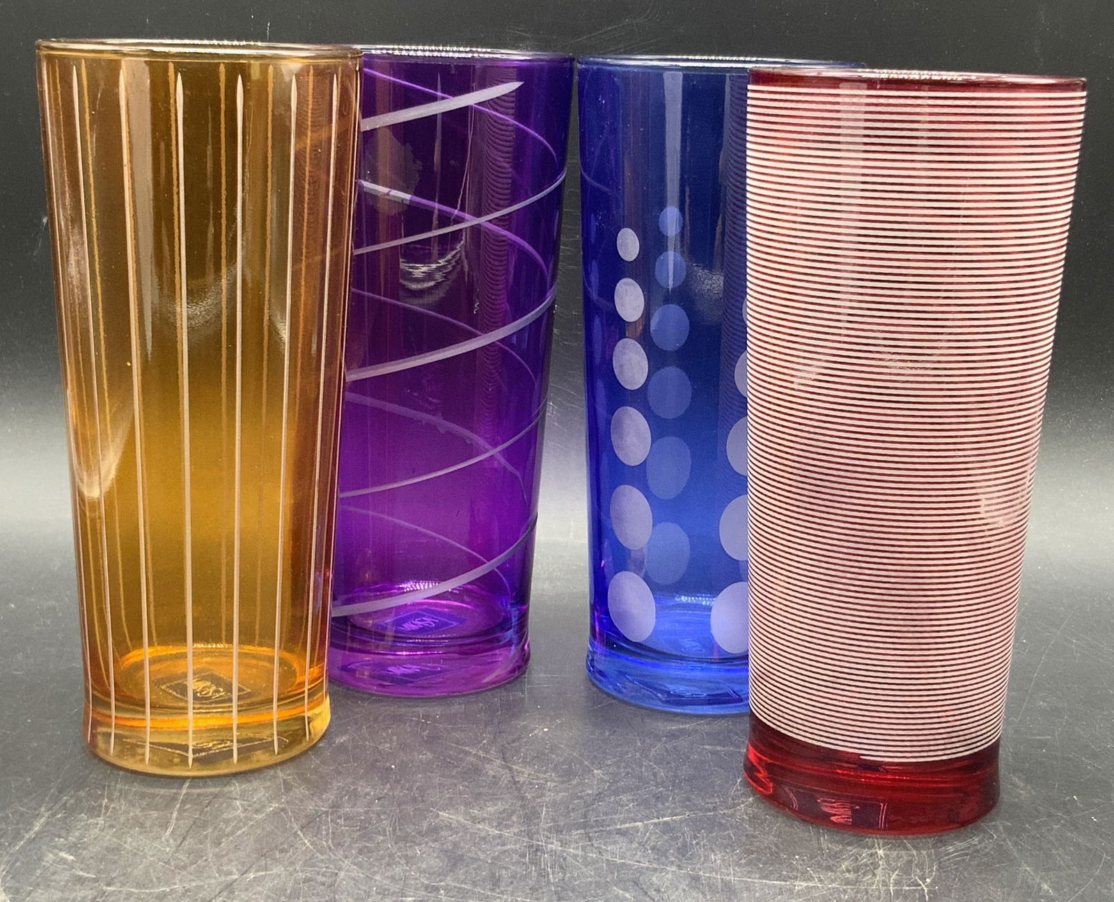 Set 4 MIKASA FRANCE Cheers Mix Highball Glasses (1 of 7)