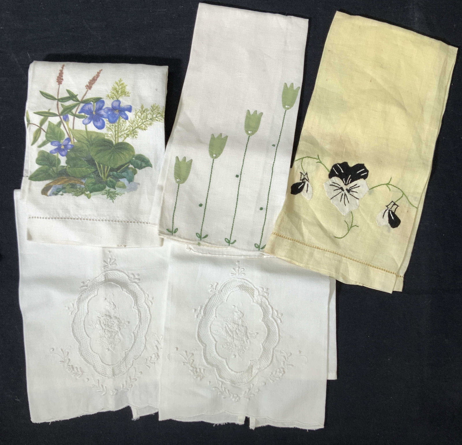 Lot 5 Linen Hand Towels (1 of 9)