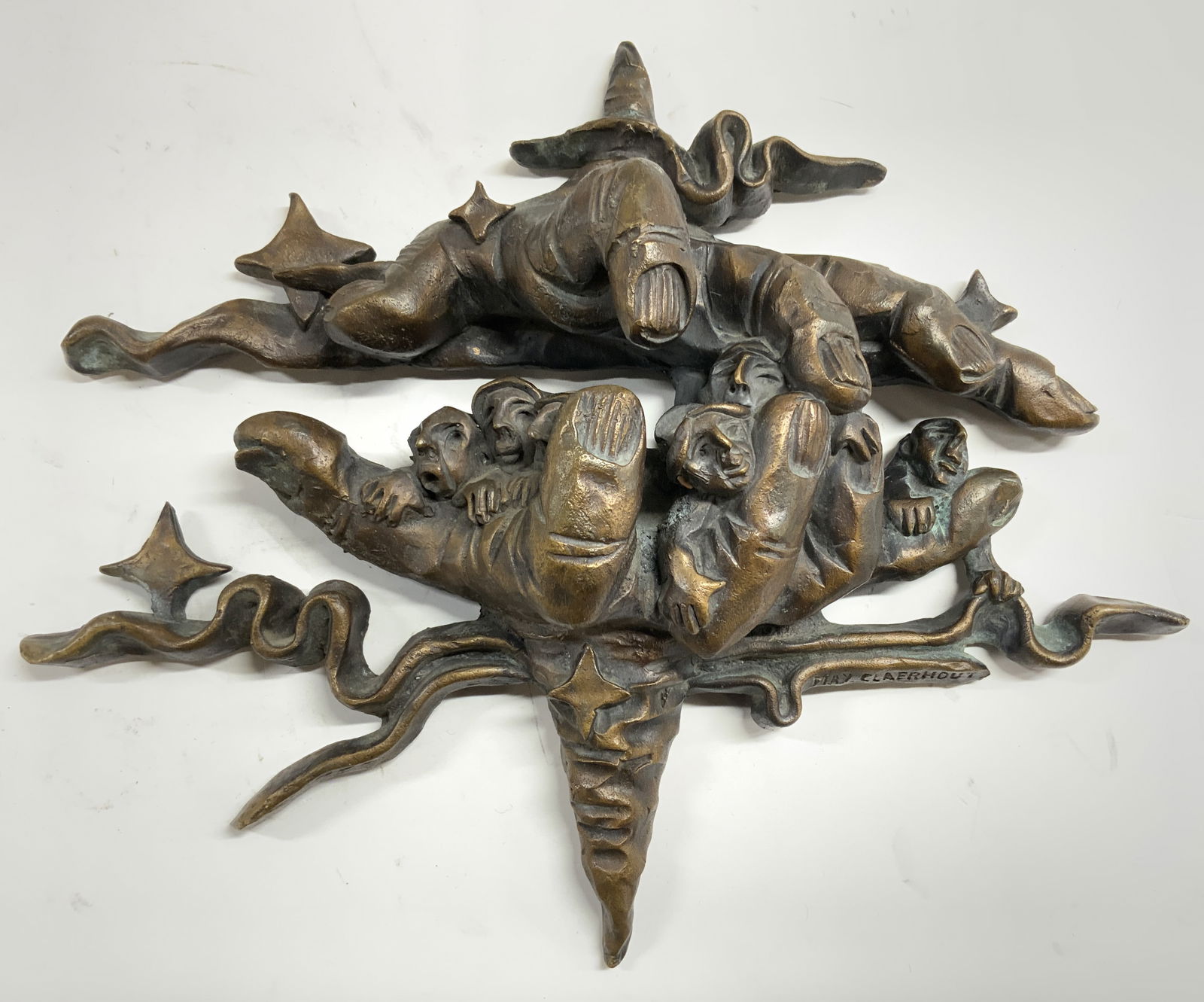 MAE CLAERHOUT Signed Bronze Hands Sculpture (1 of 8)