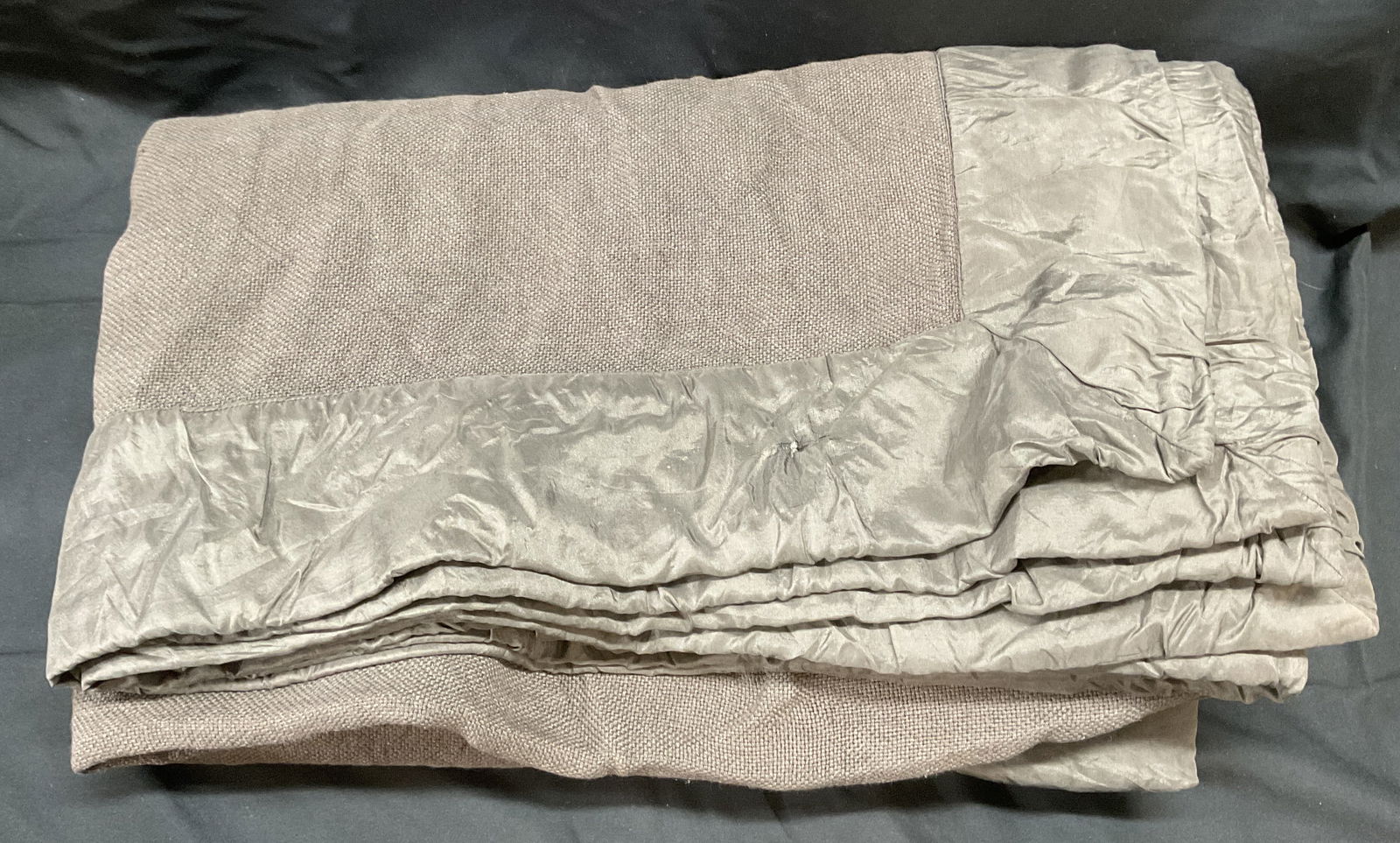 RH Luxury Grey Linen & Silk Blanket (1 of 7)