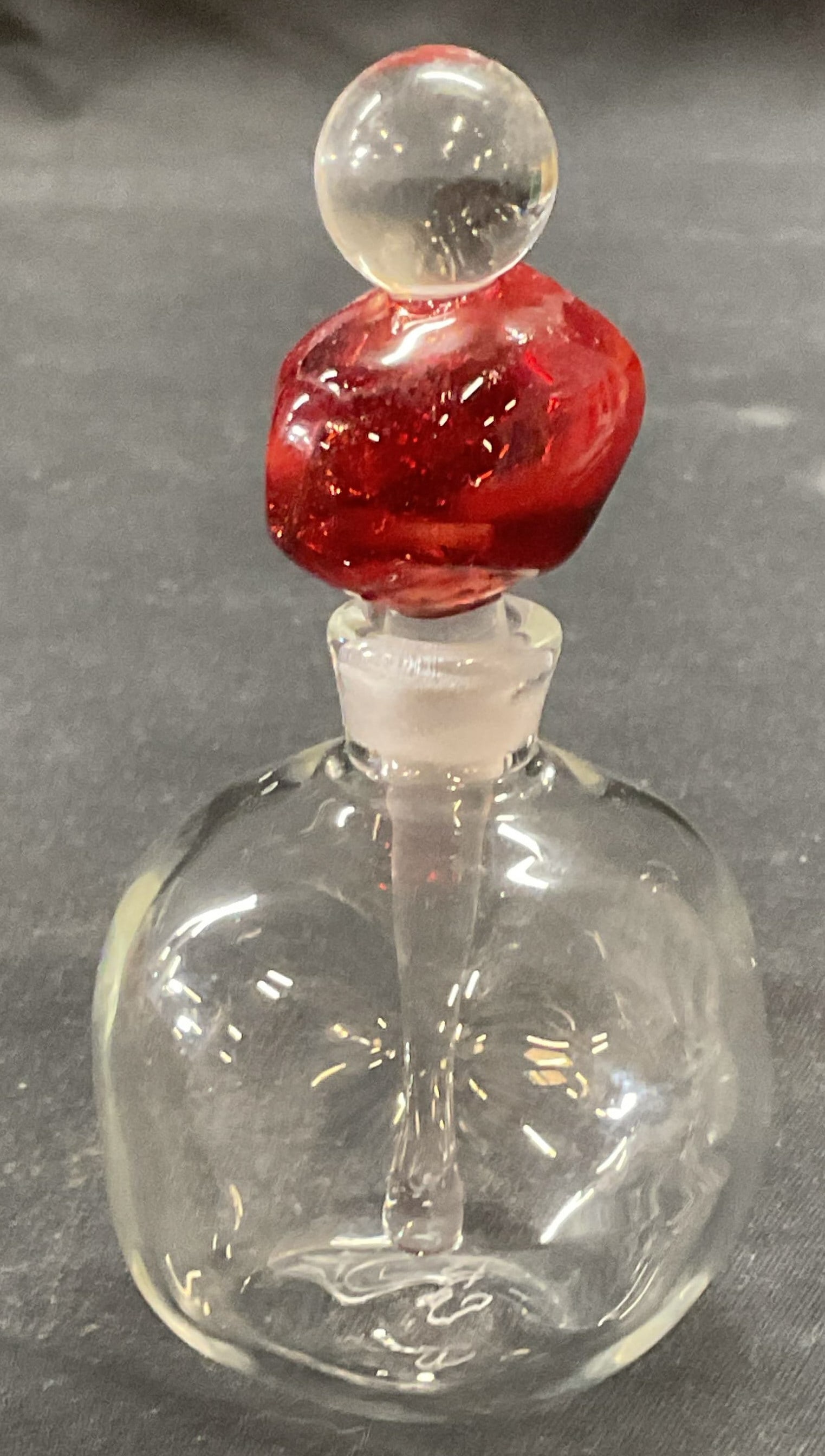 Signed Hand Blown Art Glass Perfume Bottle (1 of 6)