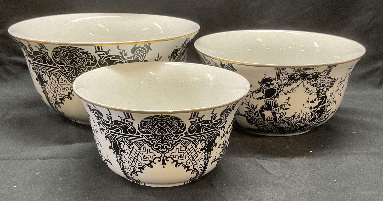 Set 3 C Wonder Porcelain Asian Motif Bowls (1 of 10)