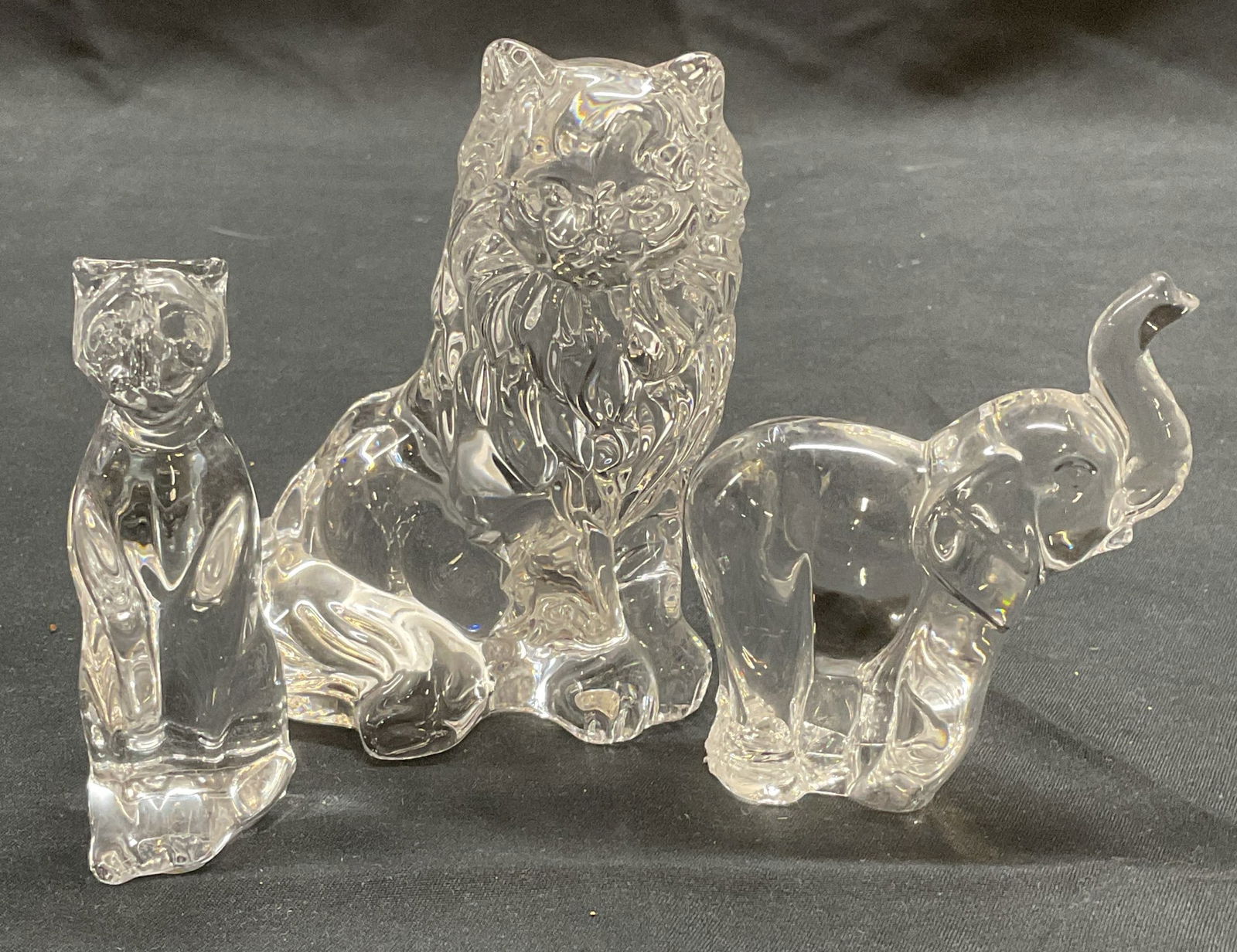 Lot 3 Lenox & Franklin Mint Crystal Cat Figurals + (1 of 10)