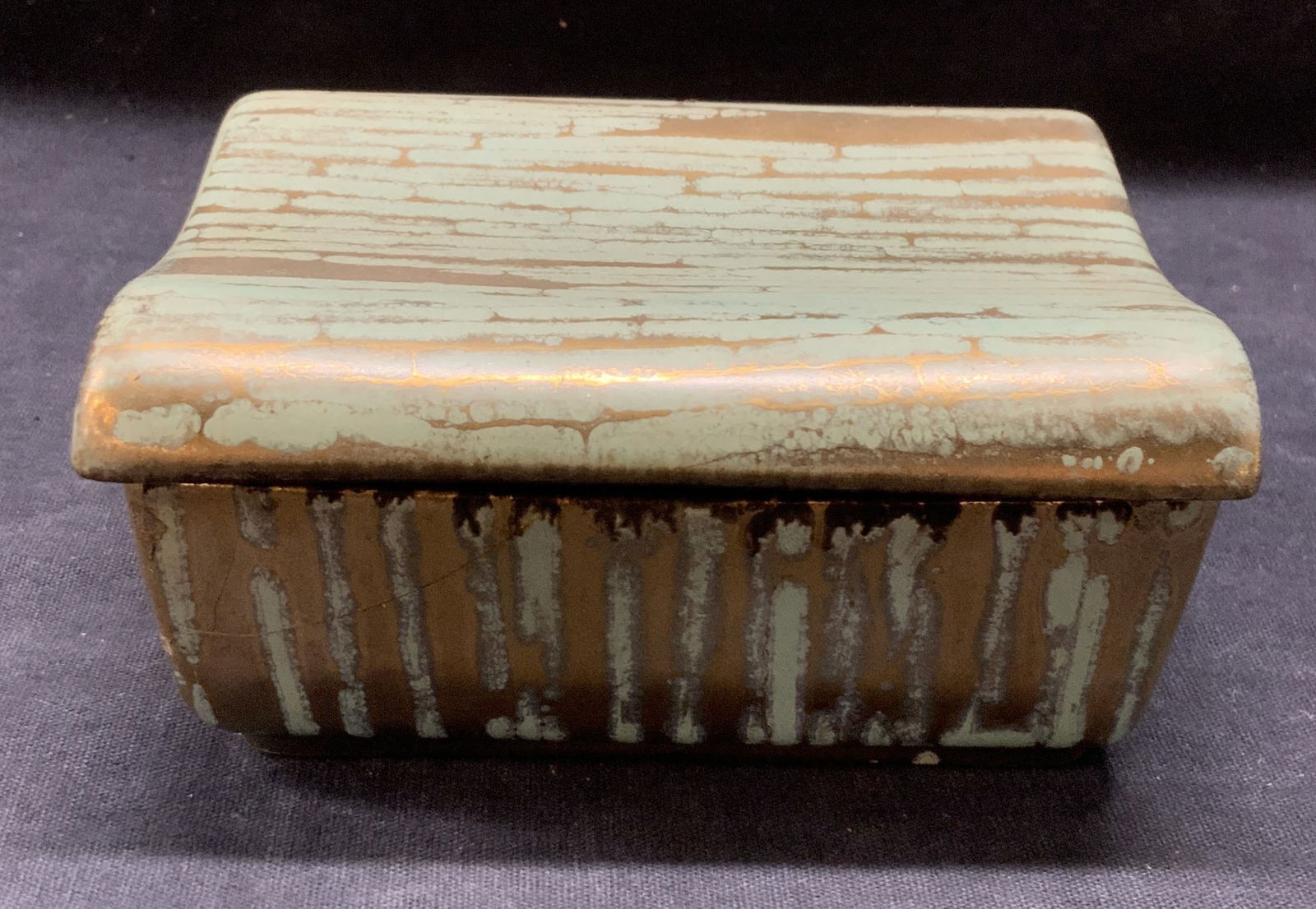 Vintage German Pottery Trinket Box, Lidded (1 of 10)