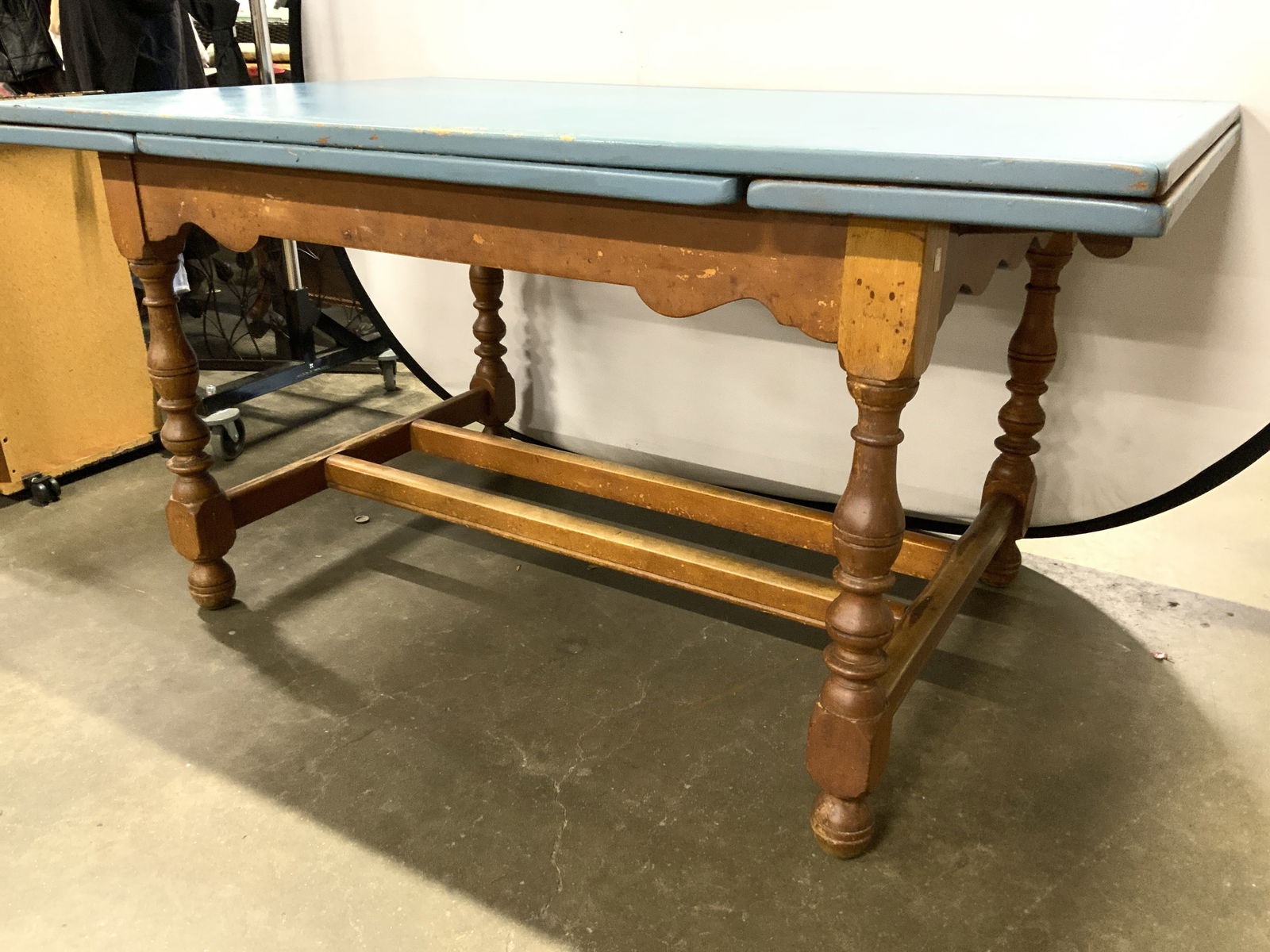 Vintage Wooden Dining Table W Extensions (1 of 9)