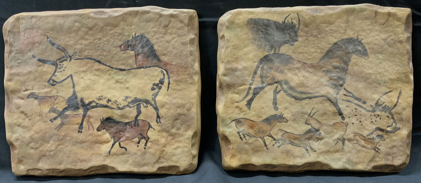 Pair Vintage Bradford Exchange Stone Wall Plaque (1 of 9)