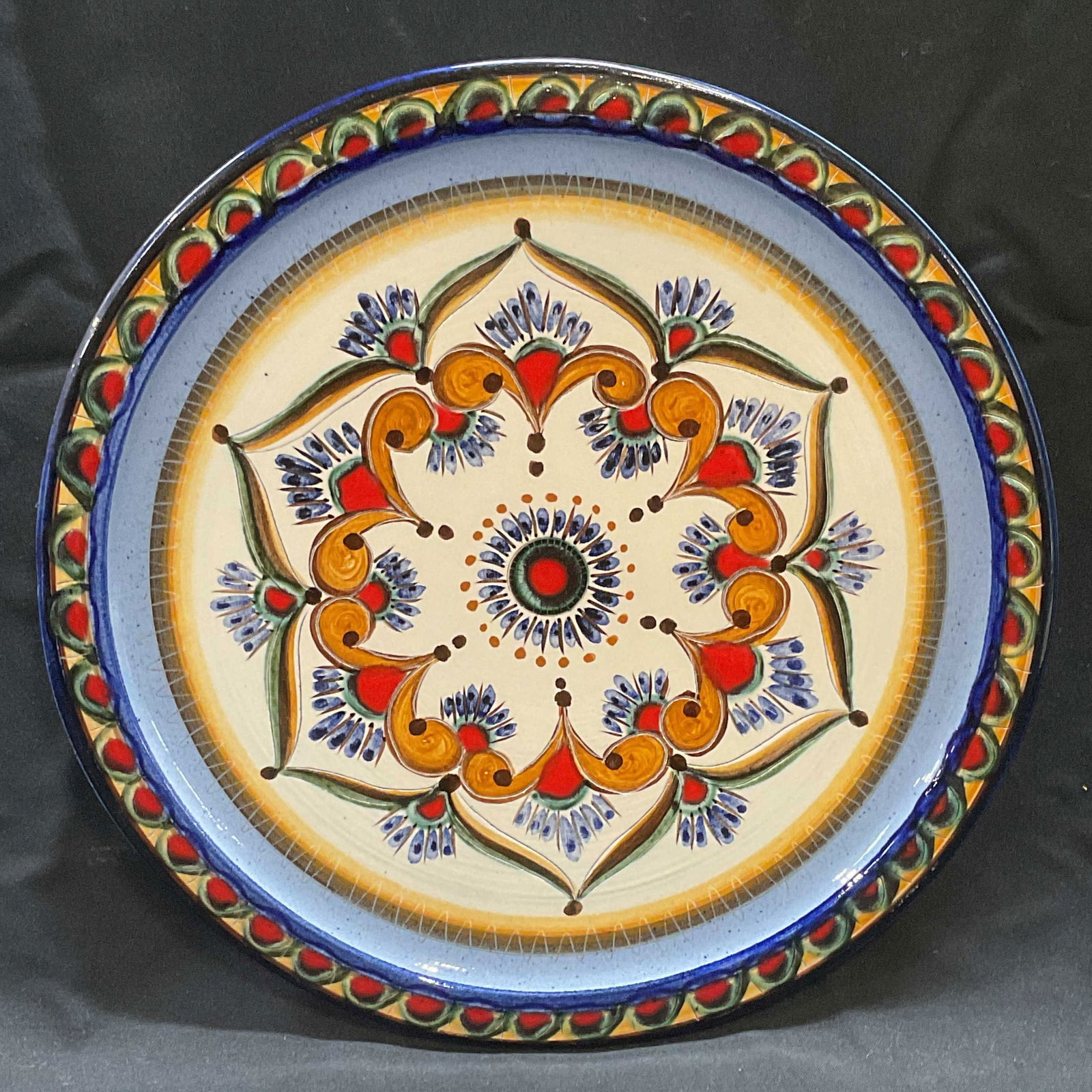 Signed Handcrafted Ceramic Plate (1 of 6)