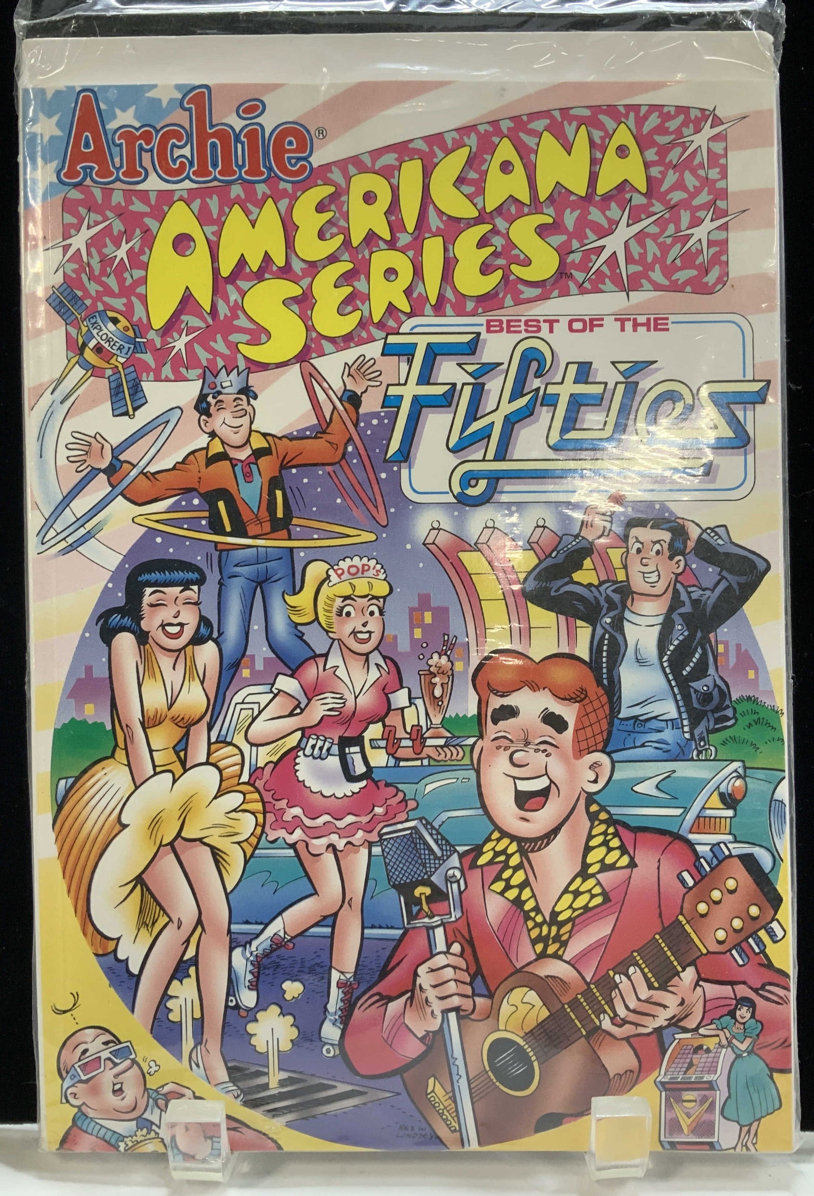 Collectible Archie Americana Series Comic Bk 1992: Archie American Series The Best of the Fifties, Vol. 2, 1992 . Anthology of 16 comics, up graded into bright colorful edition. Booklet measures 10 x 7 in., signed illustrated cover Rex W Lindsey. Arch
