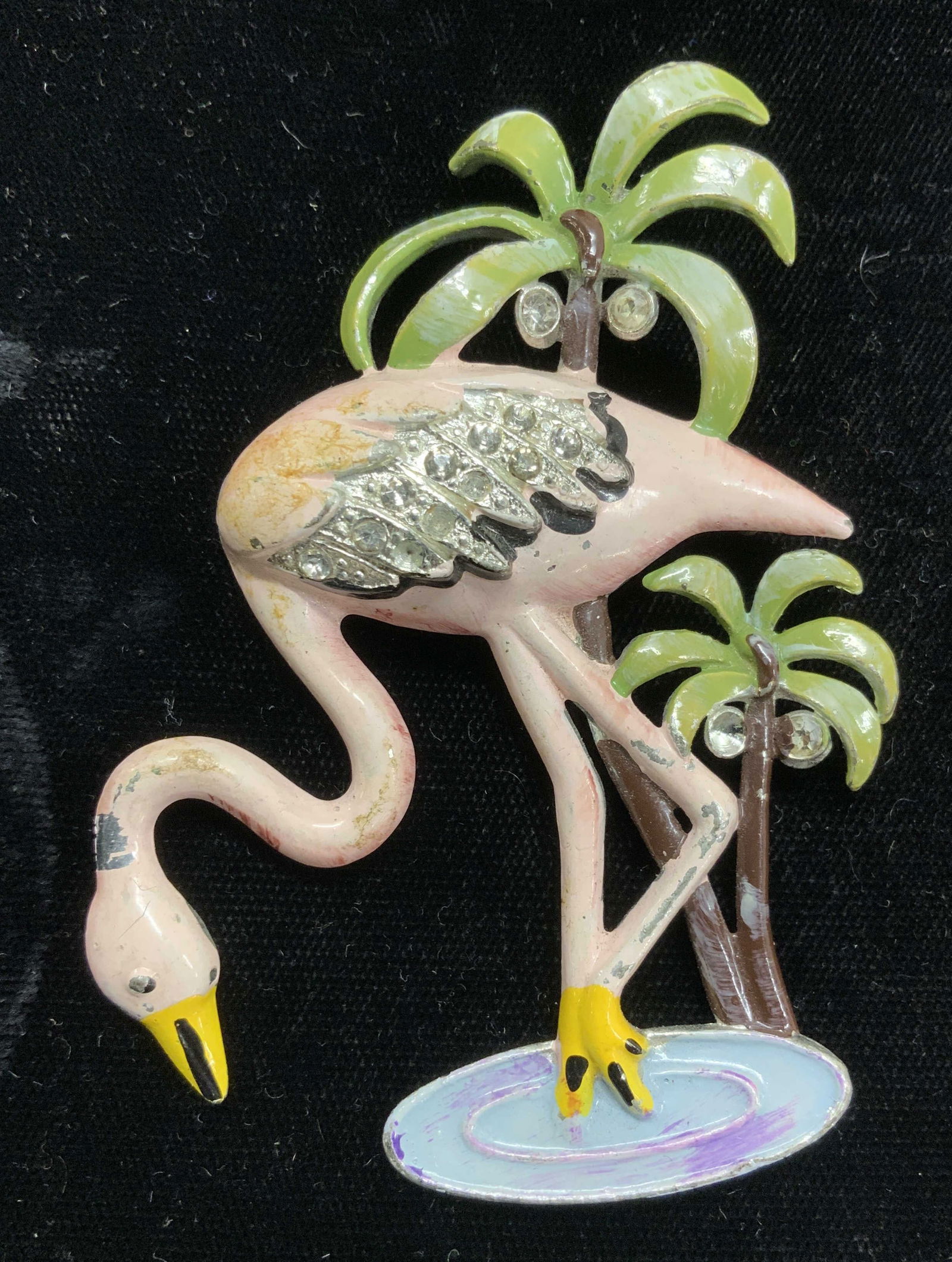 Enamel Pelican Regency Metal Brooch, Jewelry (1 of 6)
