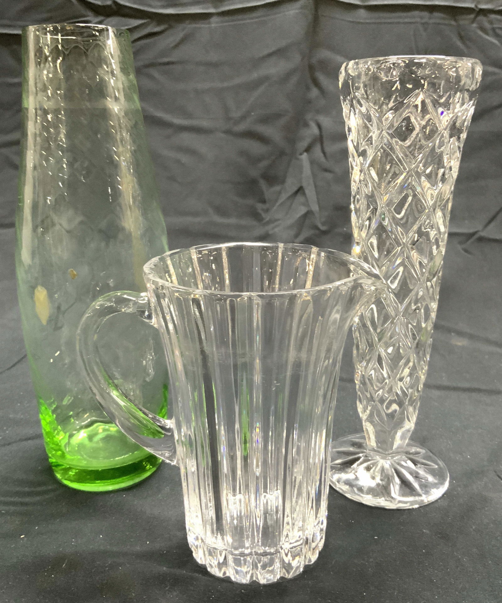 Lot 3 Art Glass Vases & Pitcher (1 of 7)