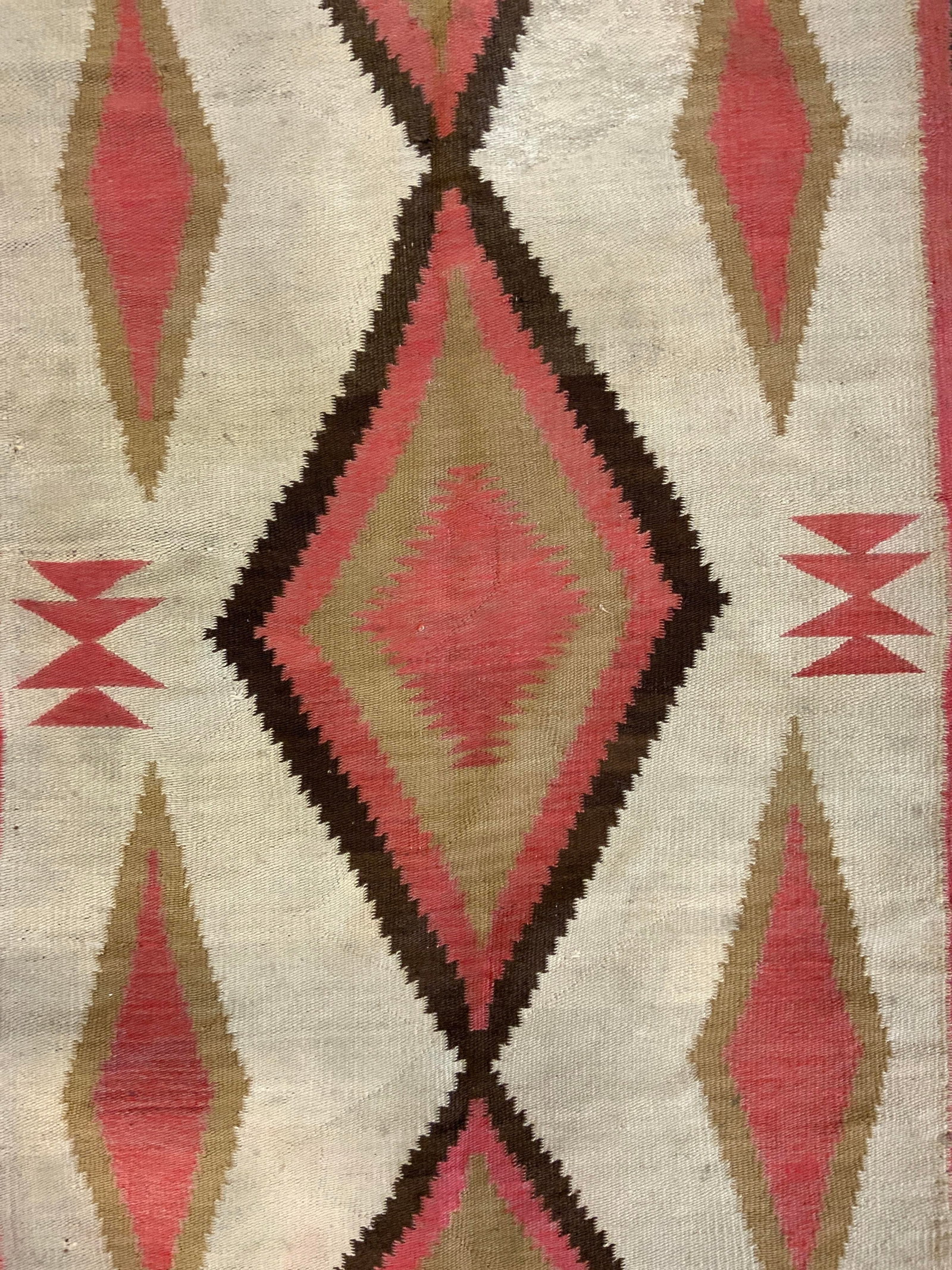 Vintage Handmade Kilim Wool Rug: Rug is handmade and wool. Piece has multi toned geometric detail. Piece appears to be antique possibly vintage. Rug measures approximately 67 inches long 42 inches wide. Rug, carpet, wool rug, area ru