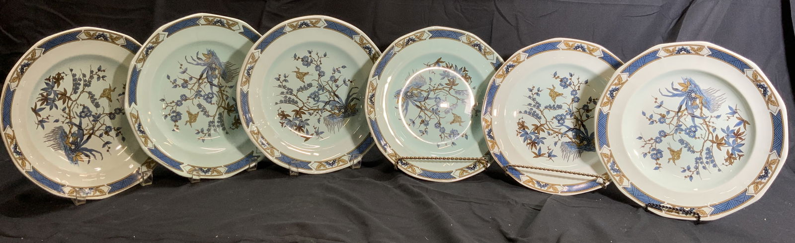 CALYX WARE ADAMS MING TOI 6 Eng Ironstone Plates (1 of 7)