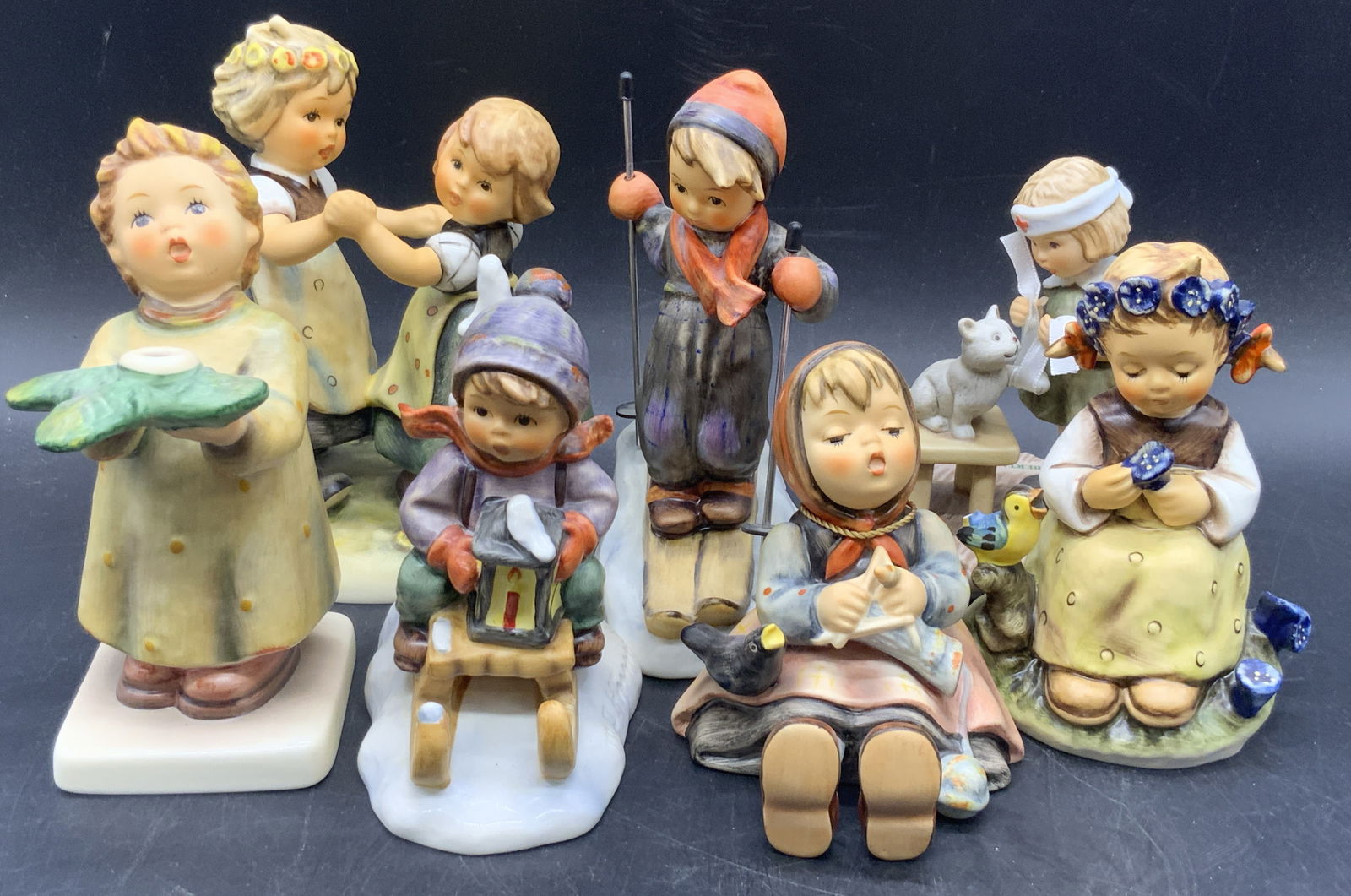 Lot 7 Vintage GOEBEL Porcelain Hummel Figurals (1 of 11)