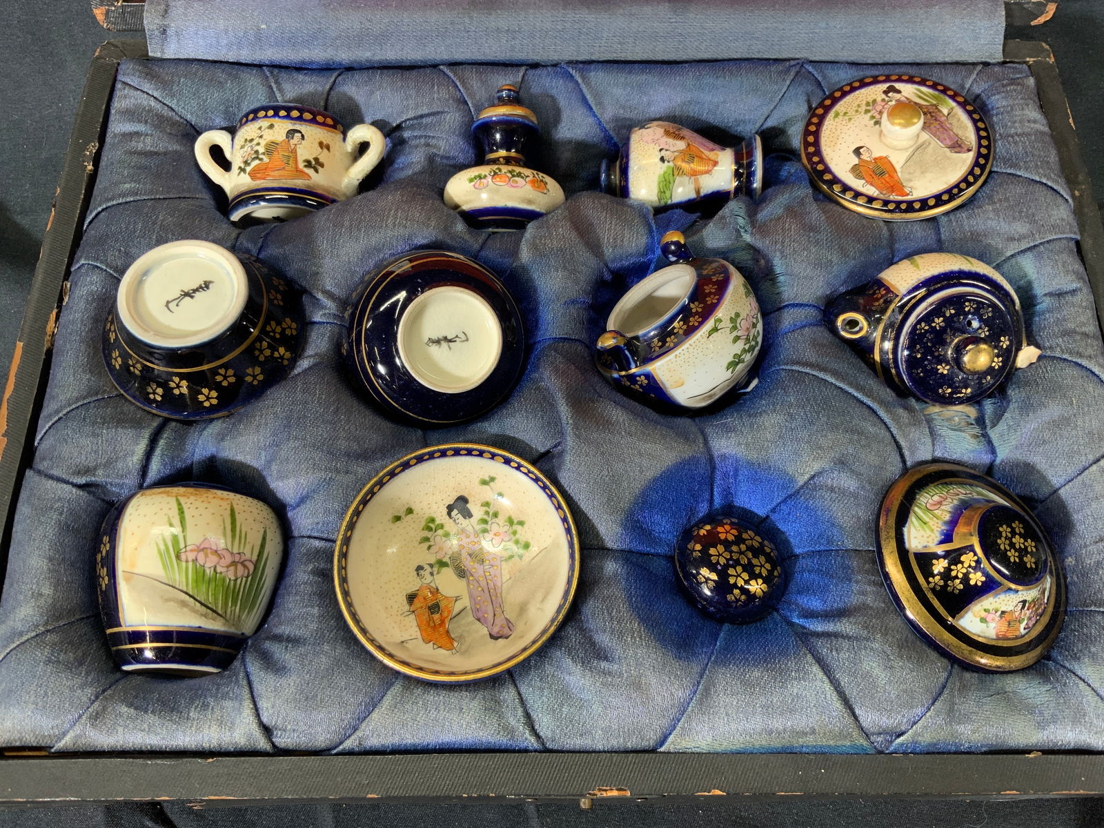 Miniature Asian Hand Painted Tea Set (1 of 10)