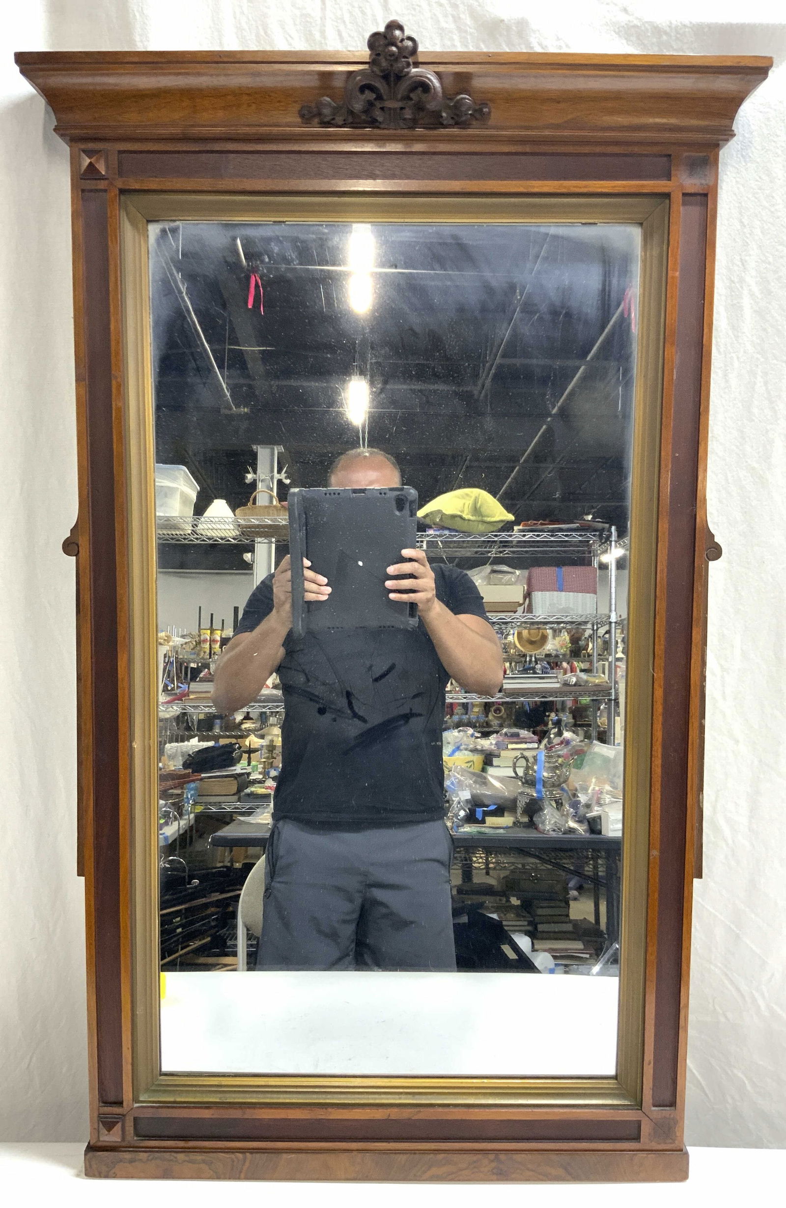 Vintage Wooden Frame Victorian Wall Mirror (1 of 8)