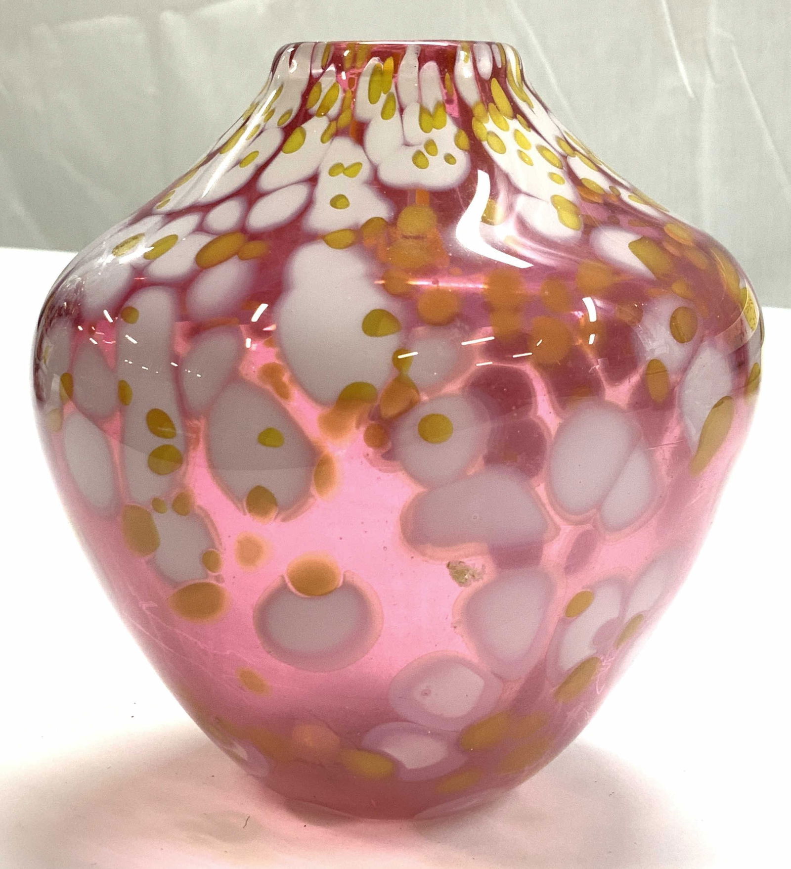 D.J.S. Signed Blown Glass Vase, 1995 (1 of 6)