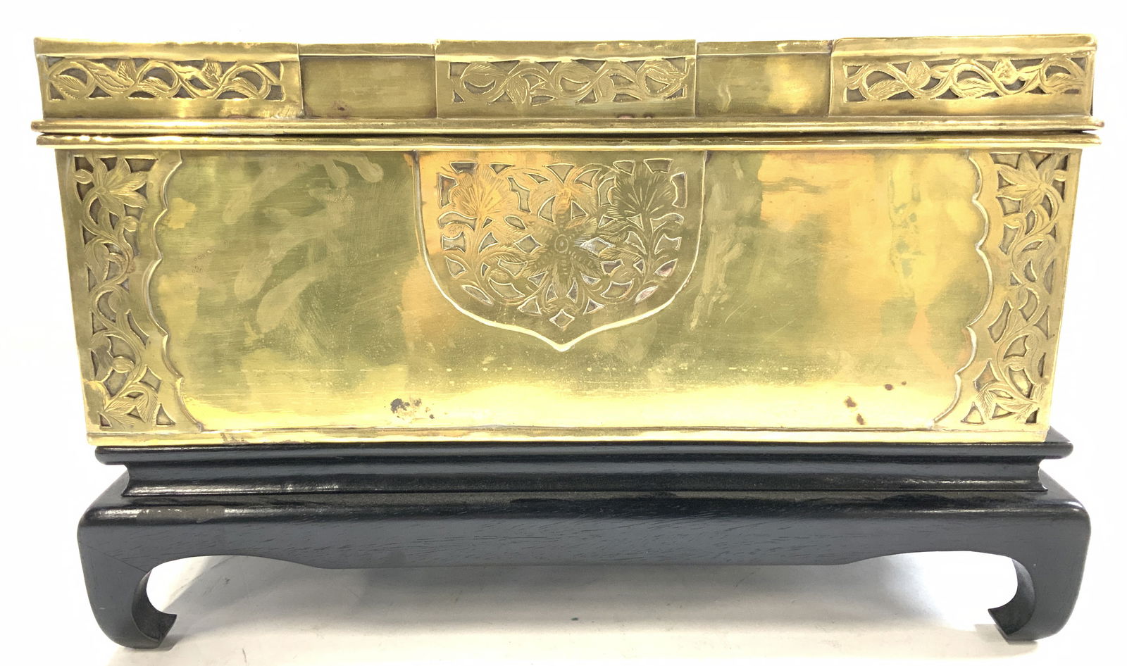 Asian Brass Chest on Asian Wood Stand,,2 (1 of 10)