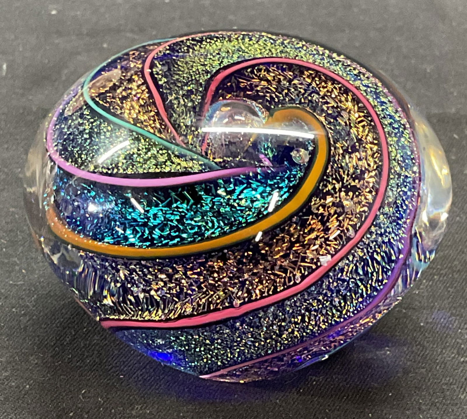 Vntg GES Glass Eye Studio Art Glass Paperweight 98 (1 of 6)