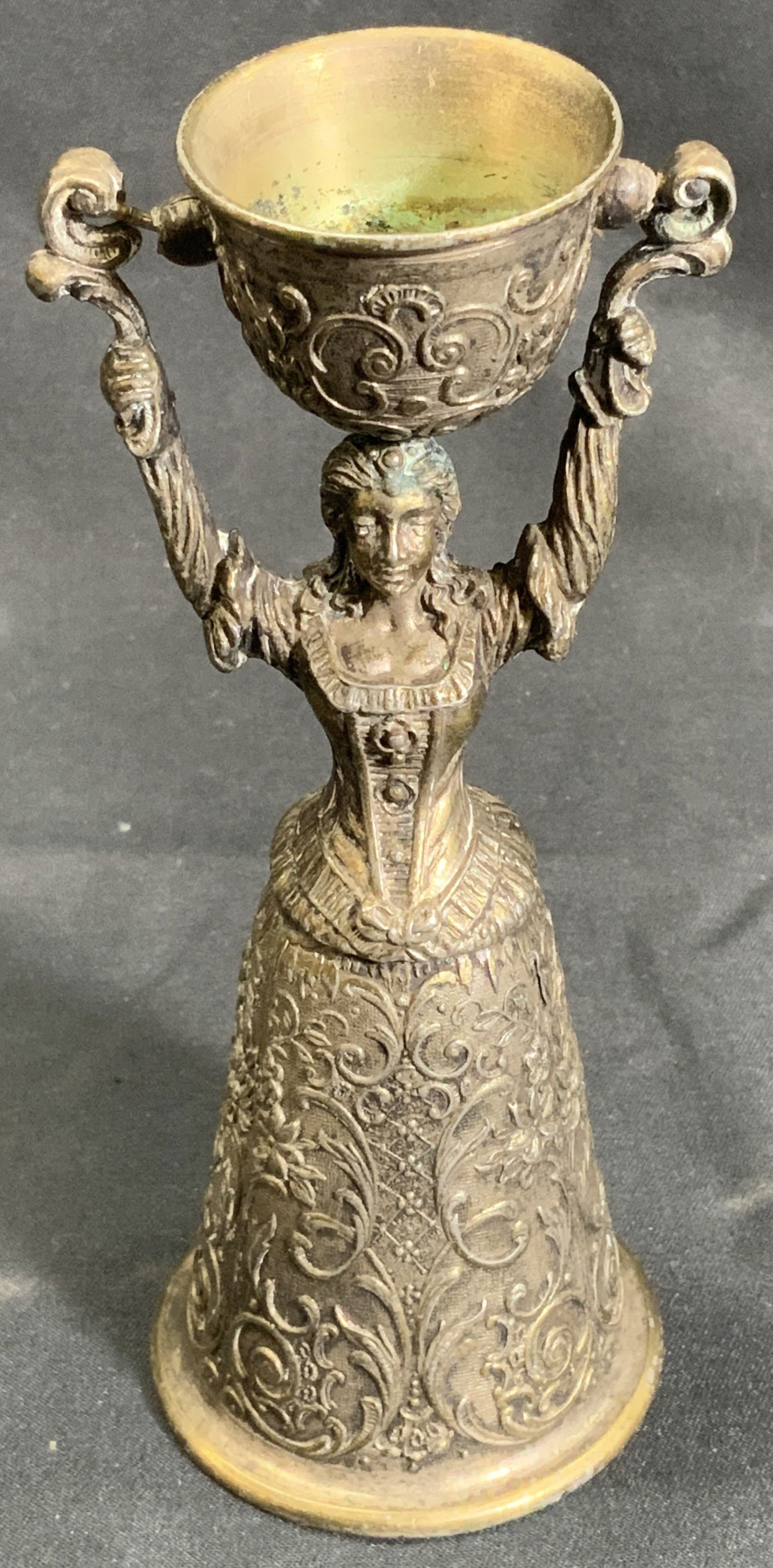 Vintage Silver Plated Double Cup Wedding Goblet (1 of 9)