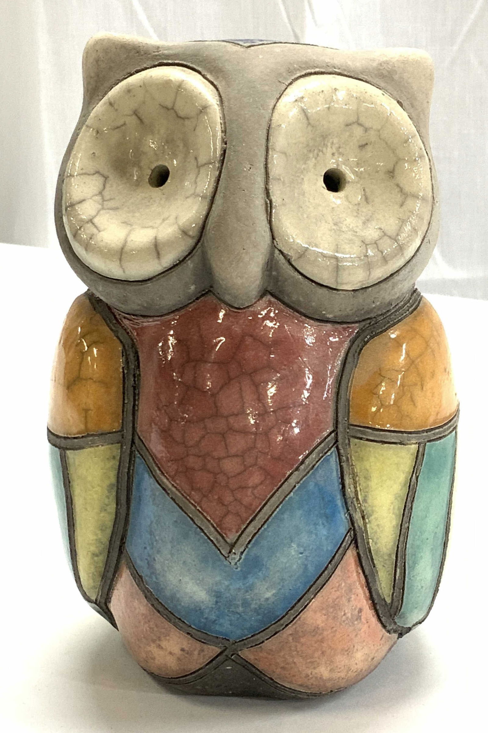 Handmade Ceramic Owl Figural, South Africa (1 of 6)