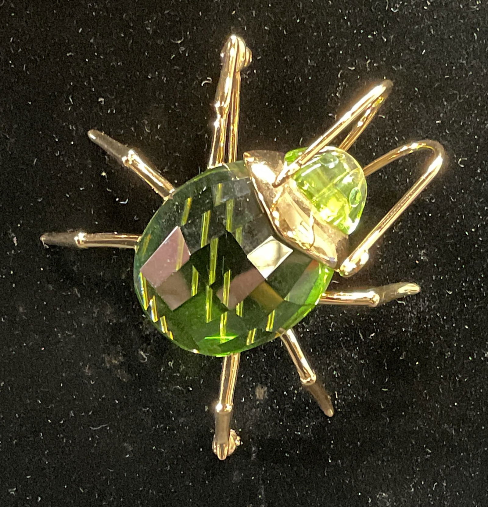 Swarovski Sterling Silver Crystal Scarab Brooch (1 of 7)