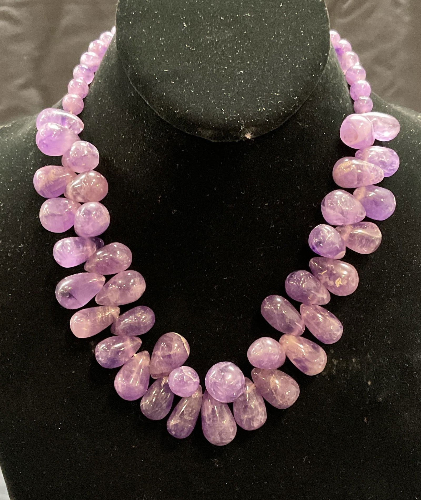Vintage Amethyst Beaded Choker Necklace (1 of 6)
