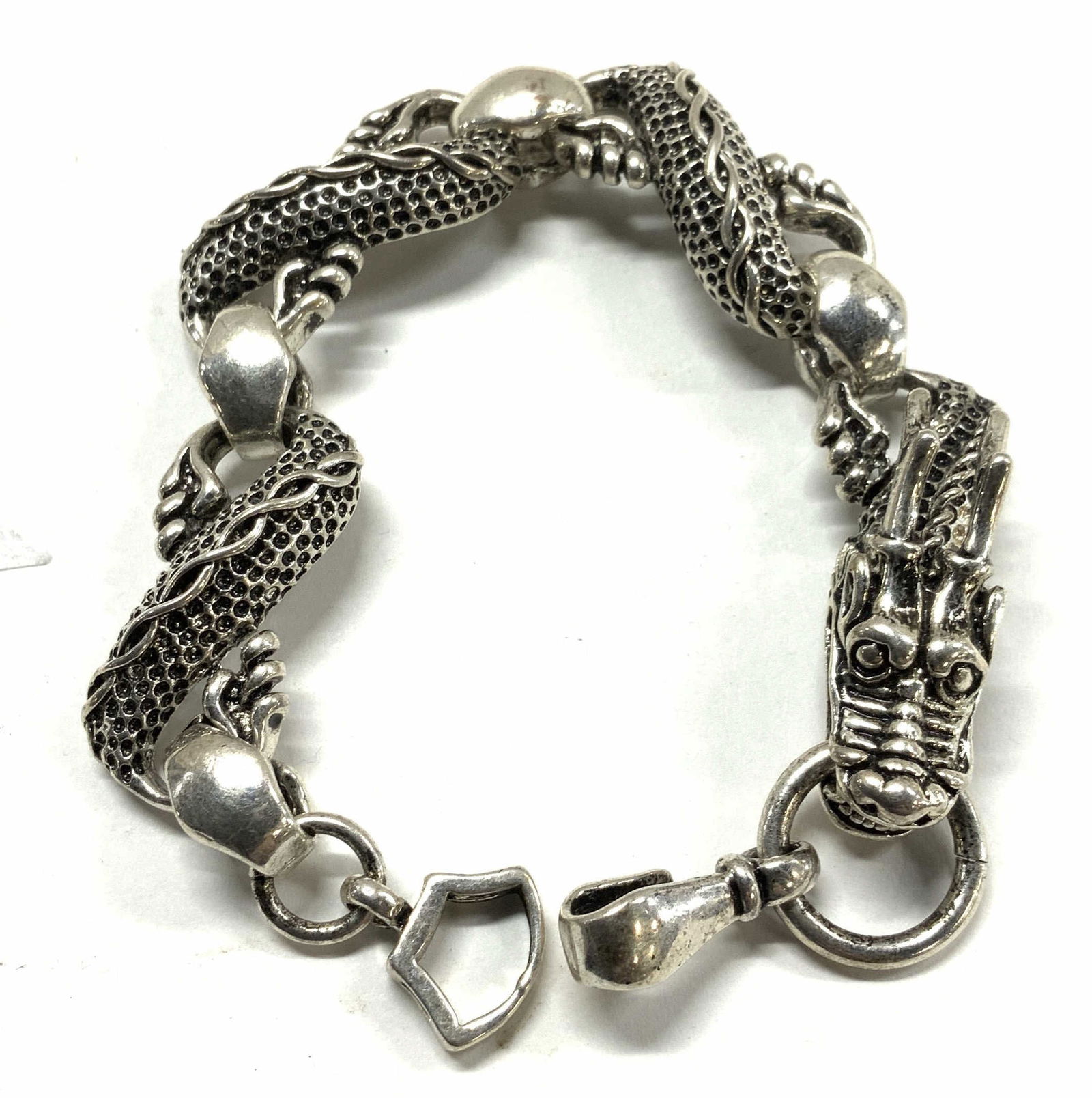 Sterling Silver Asian Dragon Bracelet, Jewelry (1 of 7)