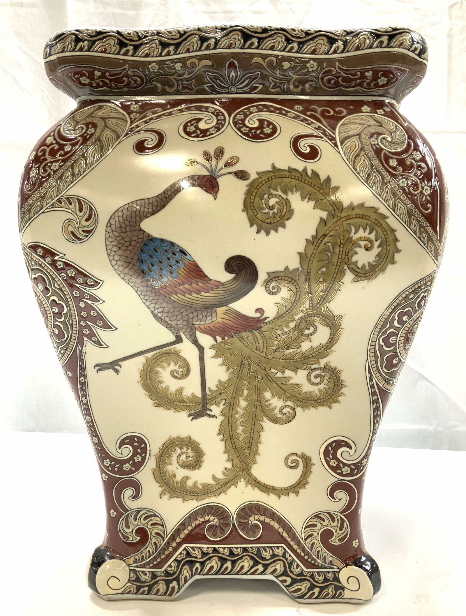 Asian Peacock Porcelain Garden Stool (1 of 6)