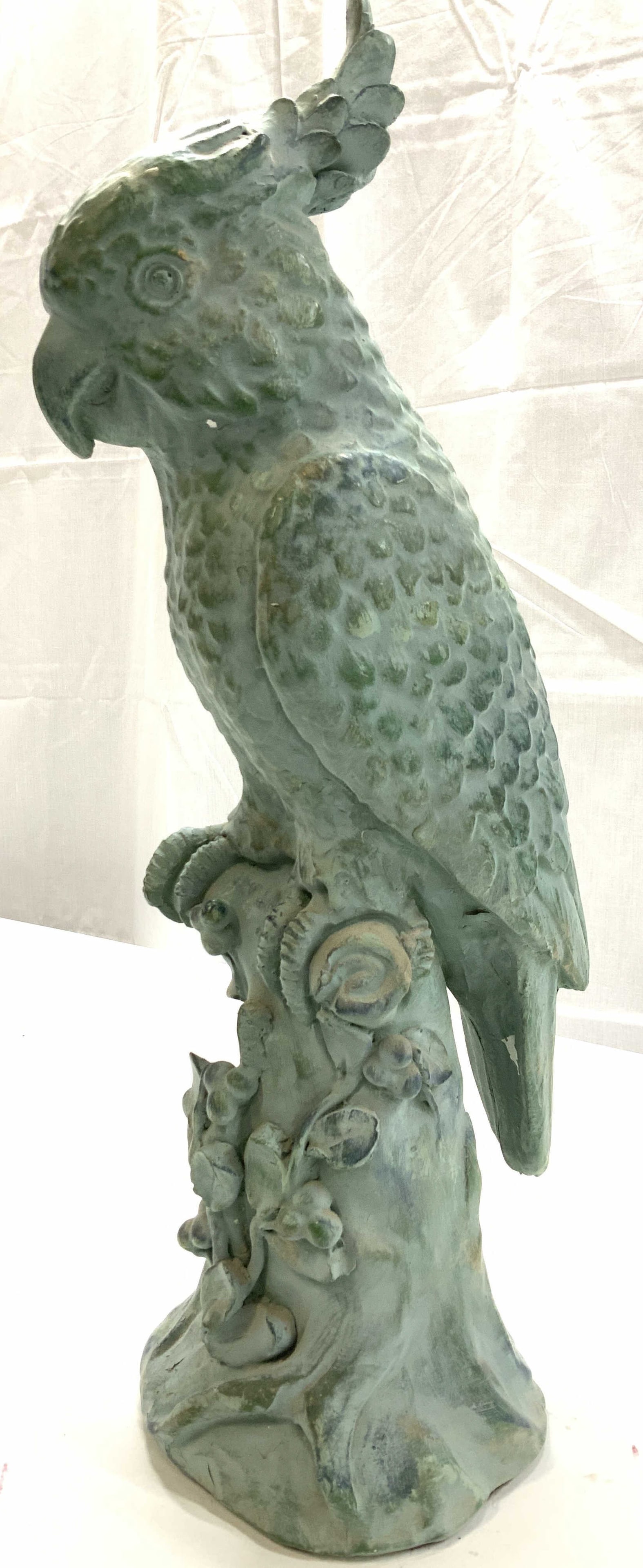 Hand Crafted Painted Ceramic Bird Sculpture 20in (1 of 7)