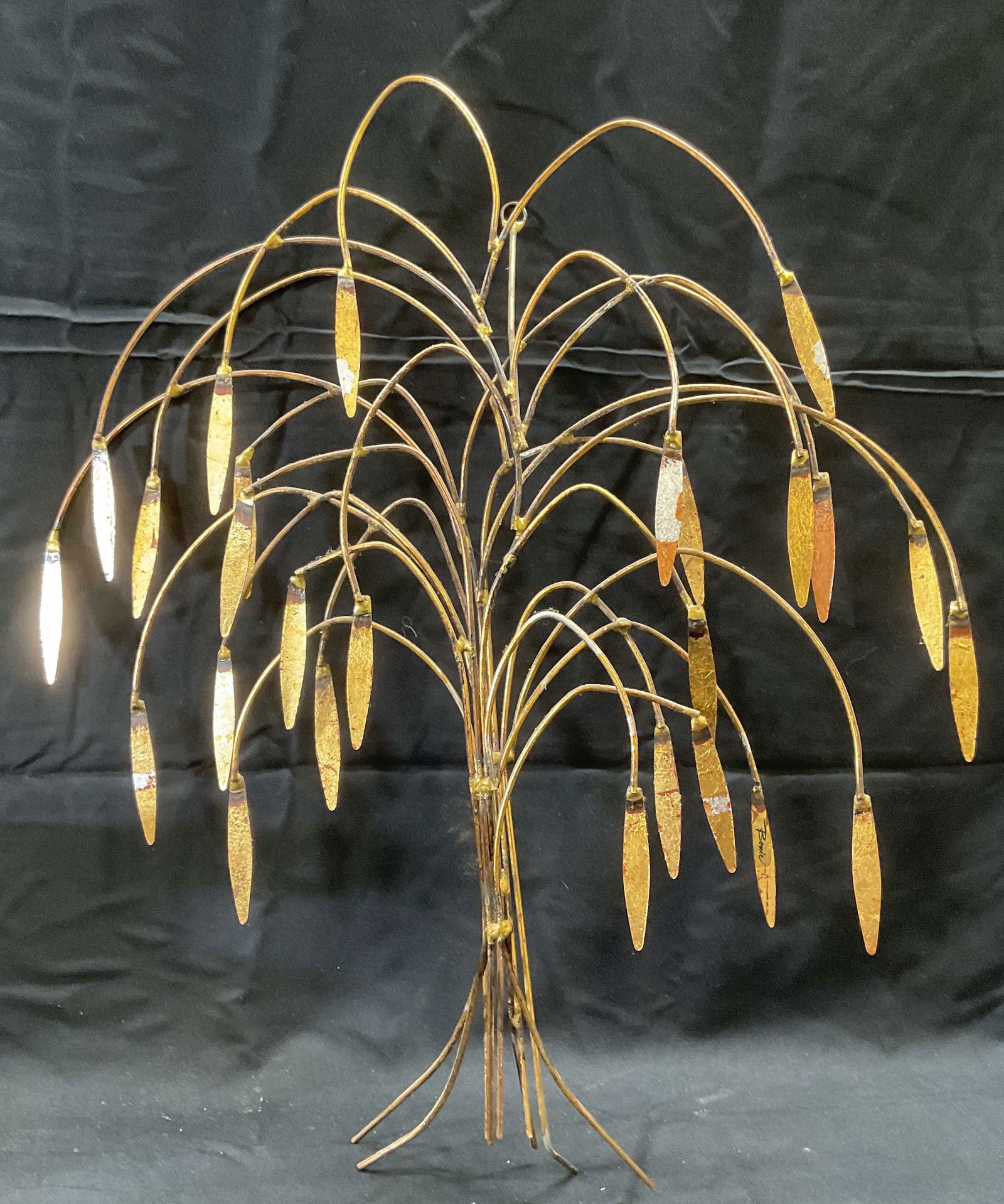 William Bowie Gilt Metal Willow Tree Sculpture (1 of 7)