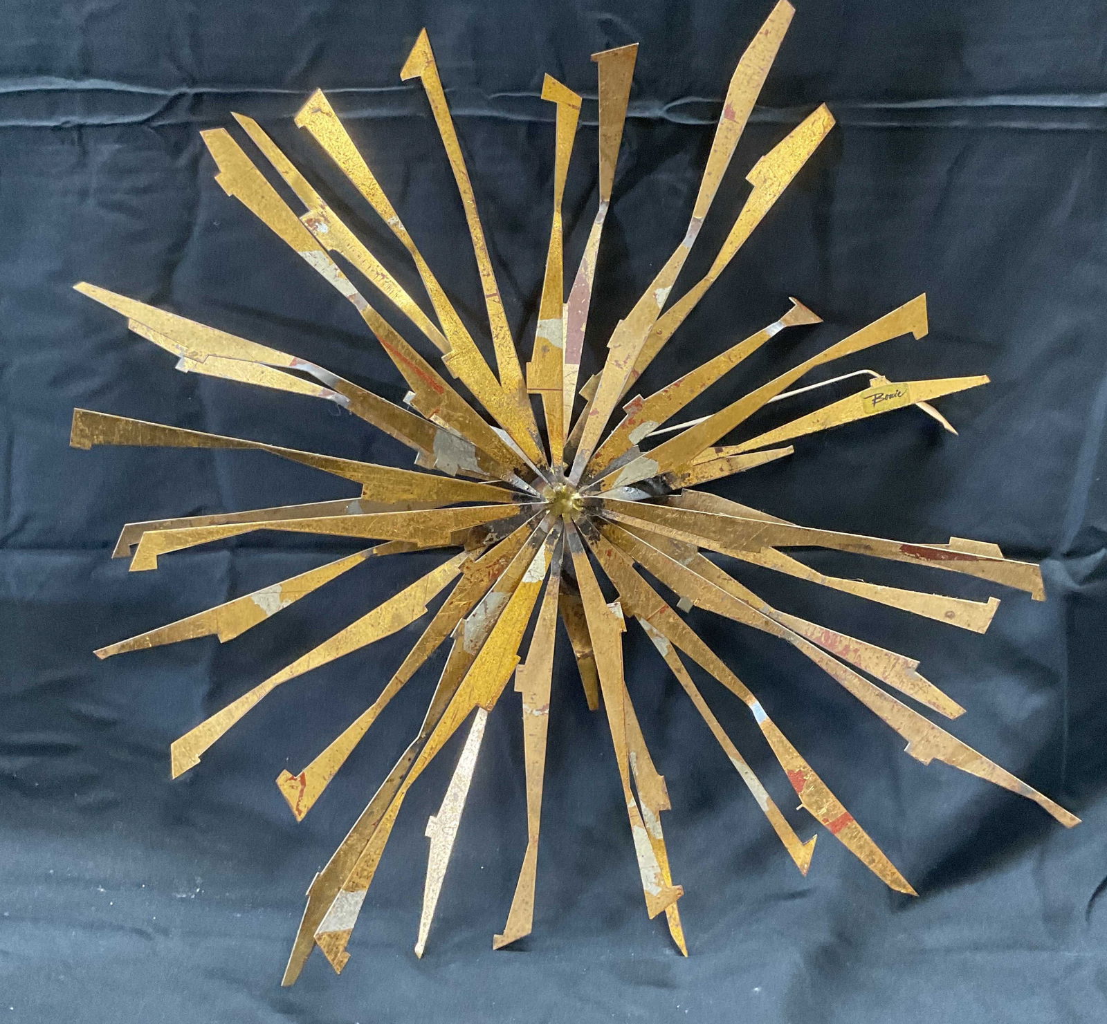William Bowie Gilt Metal Sunburst Sculpture (1 of 7)