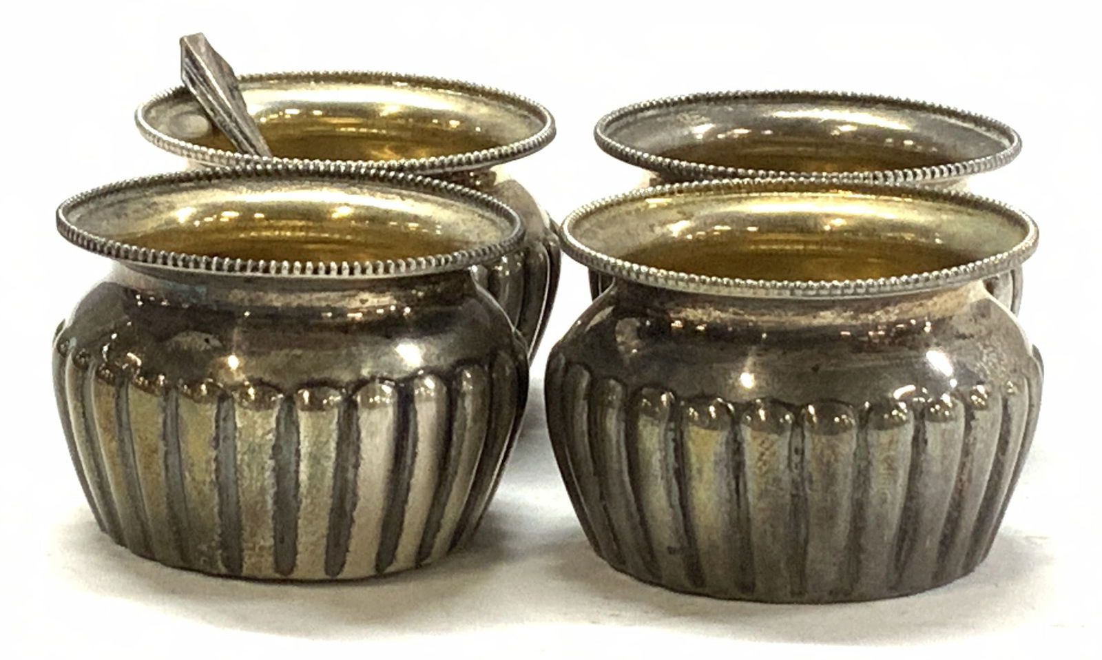 5 Sterling Silver, Gorham Salt Cellars & WCo Spoon (1 of 7)