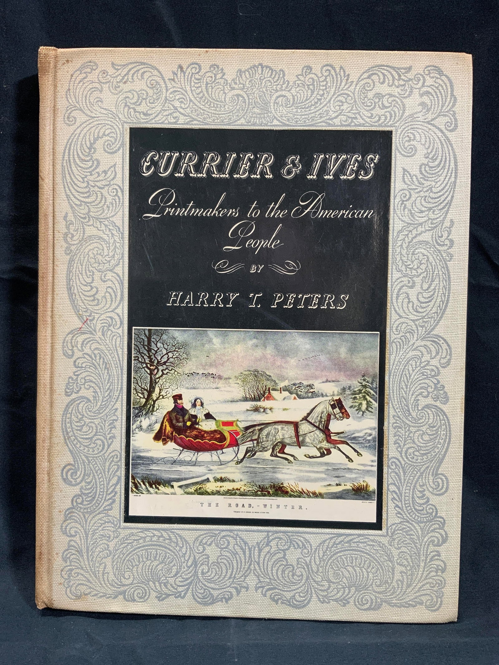 Vntg Harry T.Peters Currier&Ives Printmakers 1942: Currier & Ives Printmakers to the American People by Harry T. Peters. Published by DoubleDay, Doran & Co., Inc. 1942. Book includes a large collection of Currier & Ives plates throughout the years. Bo