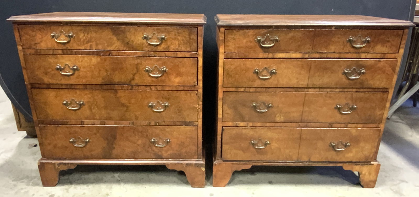 Pr Burlwood 4 Drawer Nightstands (1 of 10)